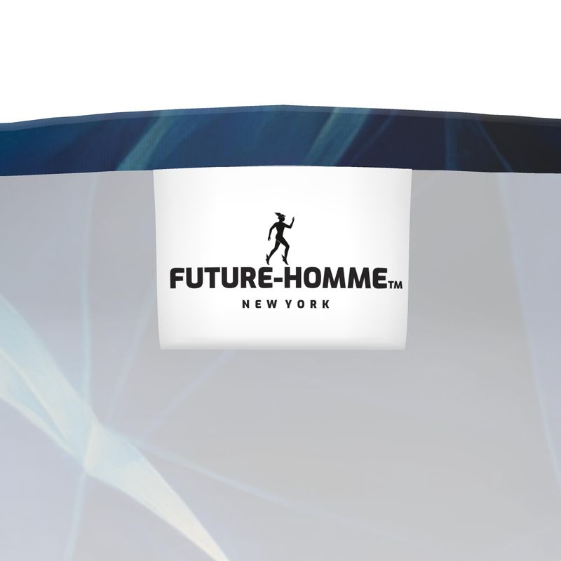 Obsidian Fractals Short Sleeve Blue Cotton T-Shirt