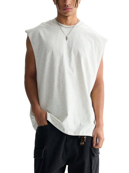 Activewear Raw Edge Cotton Tank Top - 230 GSM