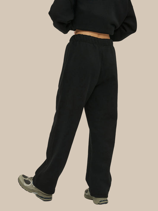 Future-Homme model wearing Fleece Please Straight Leg Pants backside in 360 GSM on a white background.