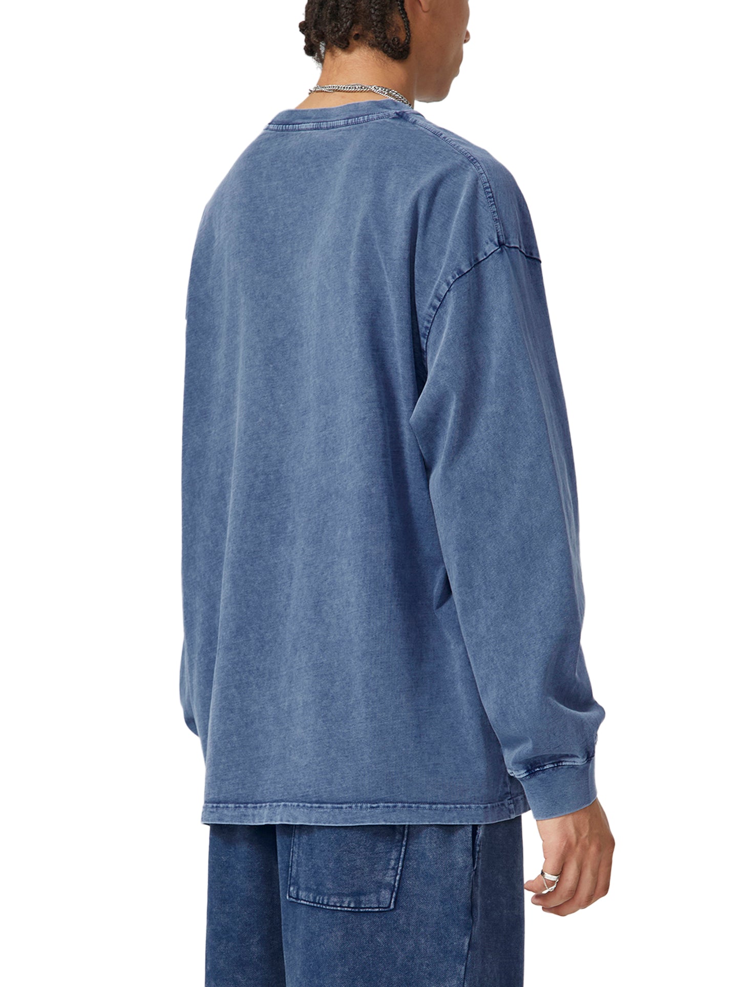 Snow Washed Oversized Long Sleeve T-shirt