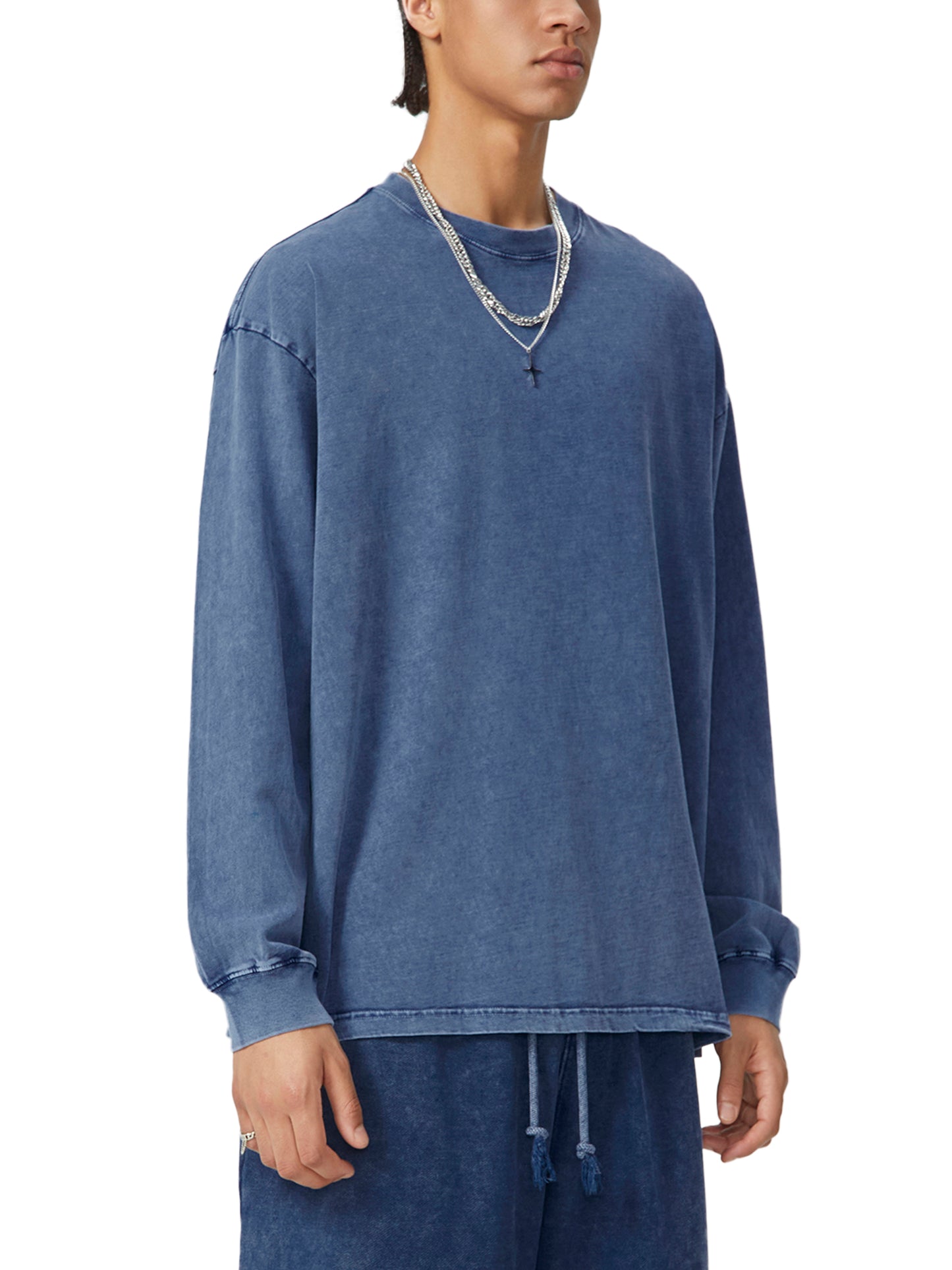 Snow Washed Oversized Long Sleeve T-shirt