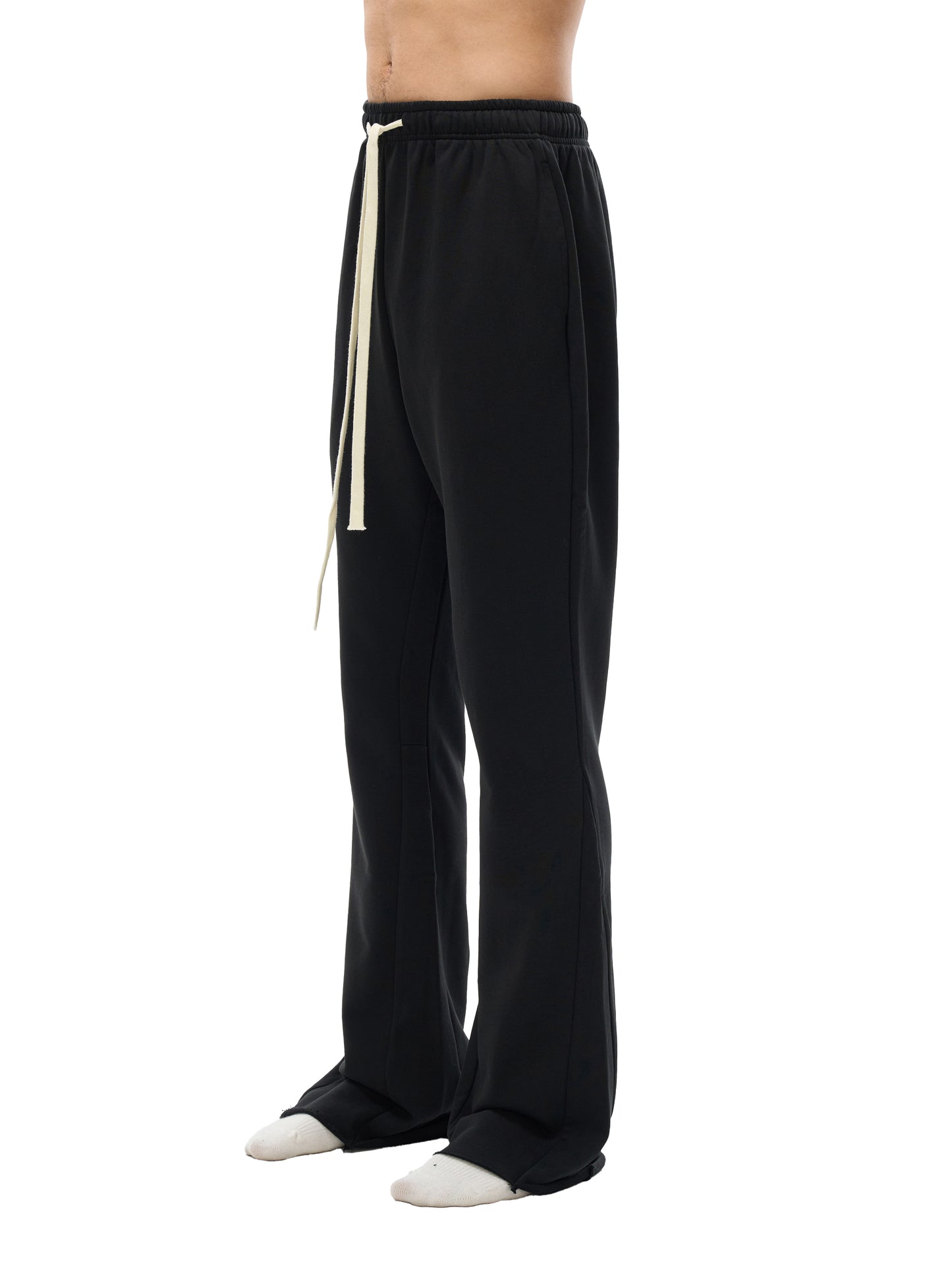 Mid-rise Flared Cotton Sweatpants