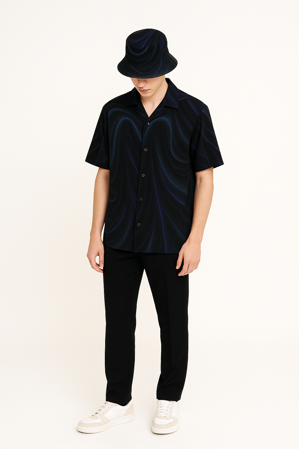 Neon Drape Tencel Twill Revere Shirt