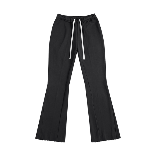 Mid-rise Flared Cotton Sweatpants