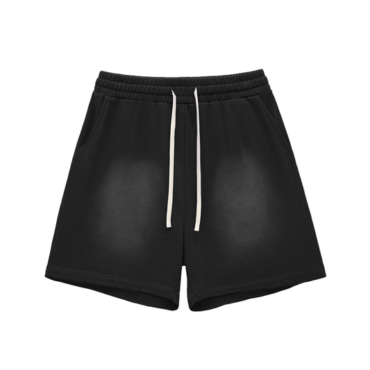 Faded Patch Cotton Shorts