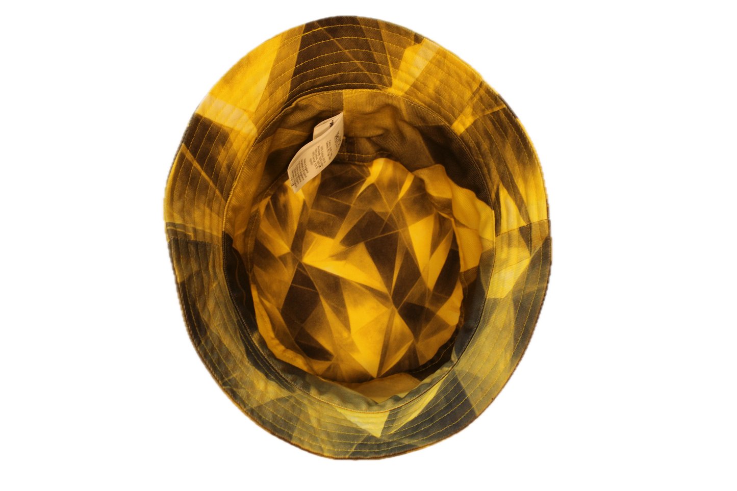 Obsidian Fractals Cotton Denim Yellow Bucket Hat