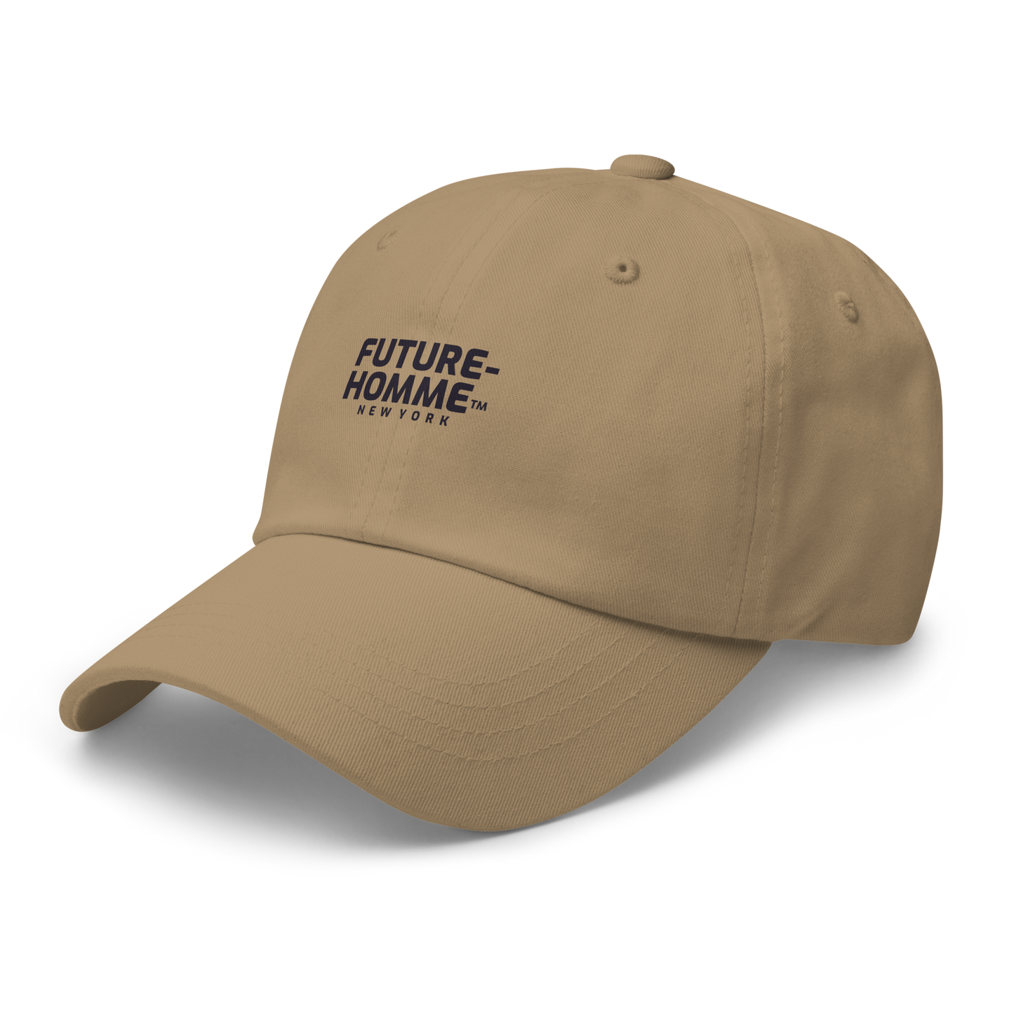 Future-Homme Lounge Cap — Low Profile, 6-Panel, Curved Visor - Khaki