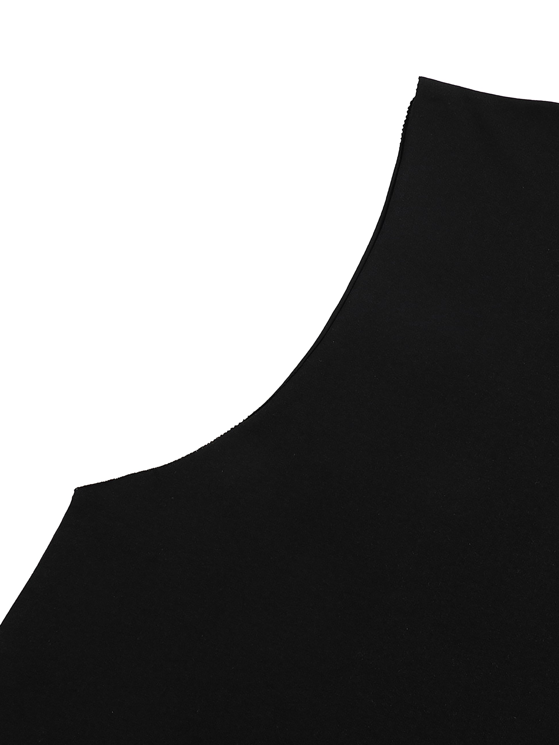 Flat lay of sustainable 230 GSM Future-Homme made-to-order activewear raw edge tank top in black up close sleeveless raw edge on a white background