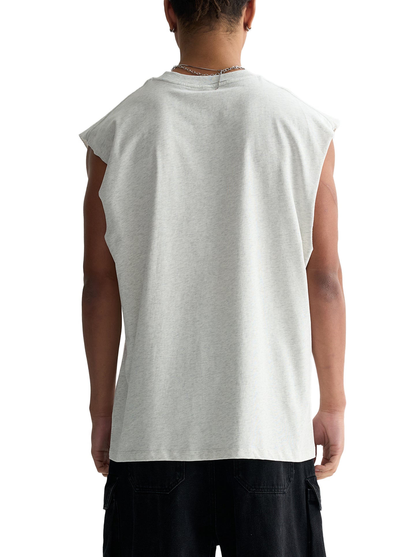 Activewear Raw Edge Cotton Tank Top - 230 GSM
