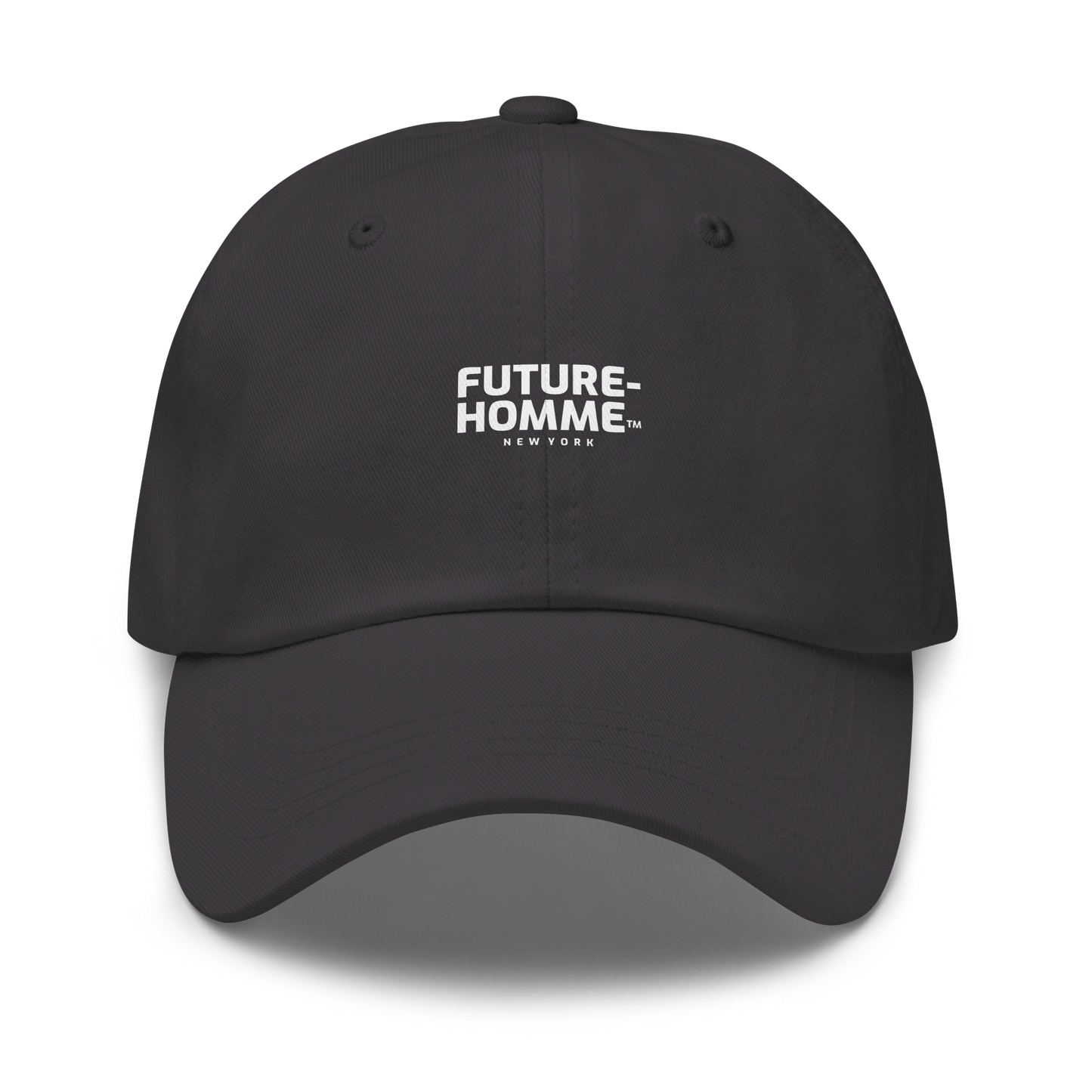 Dark Gray cap with 'Future Homme' logo on a white background