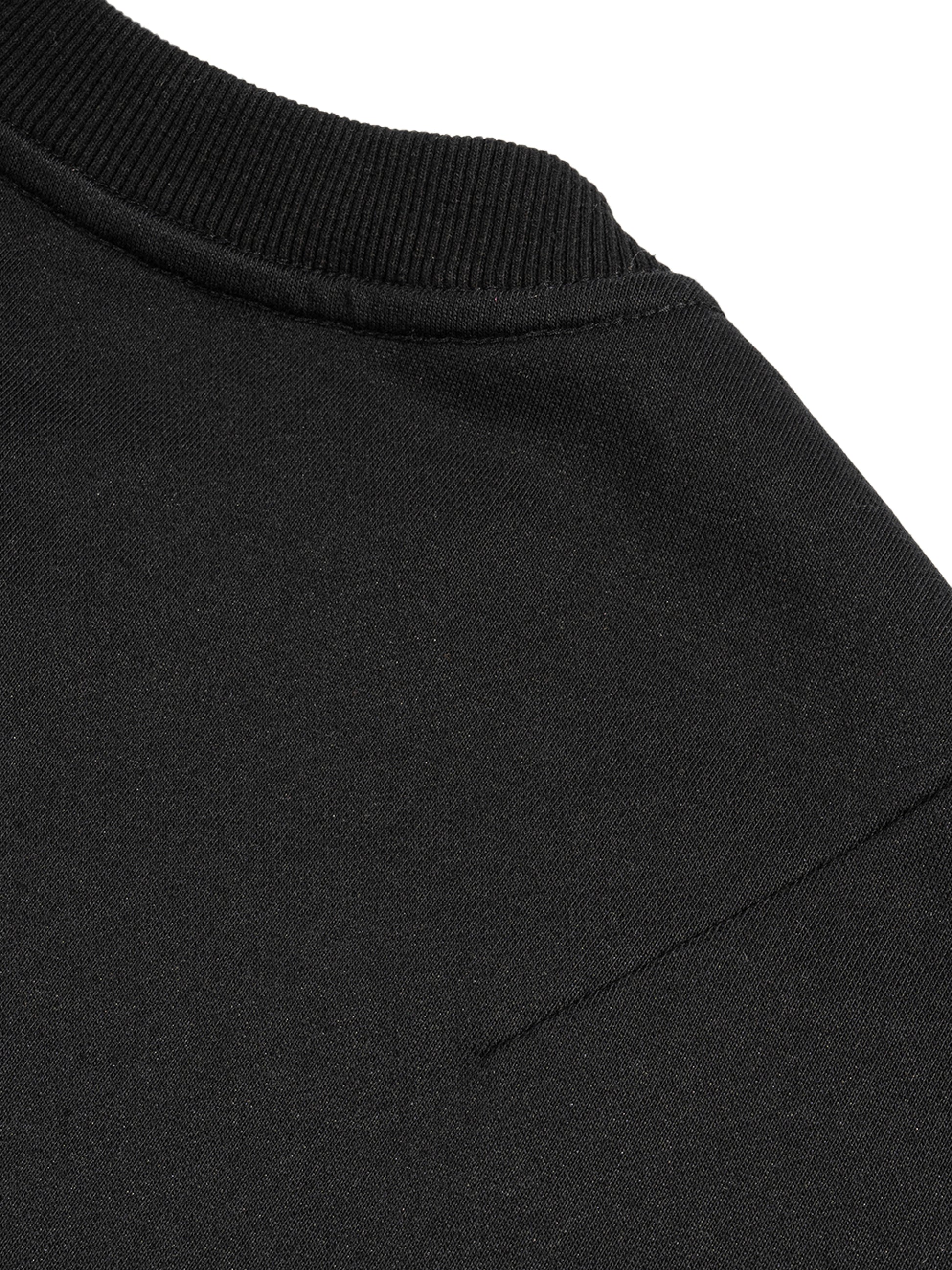 Flat lay of the sustainable Future-Homme daily uniform French Terry boxy tank top in 340 GSM in black backside collar on a white background