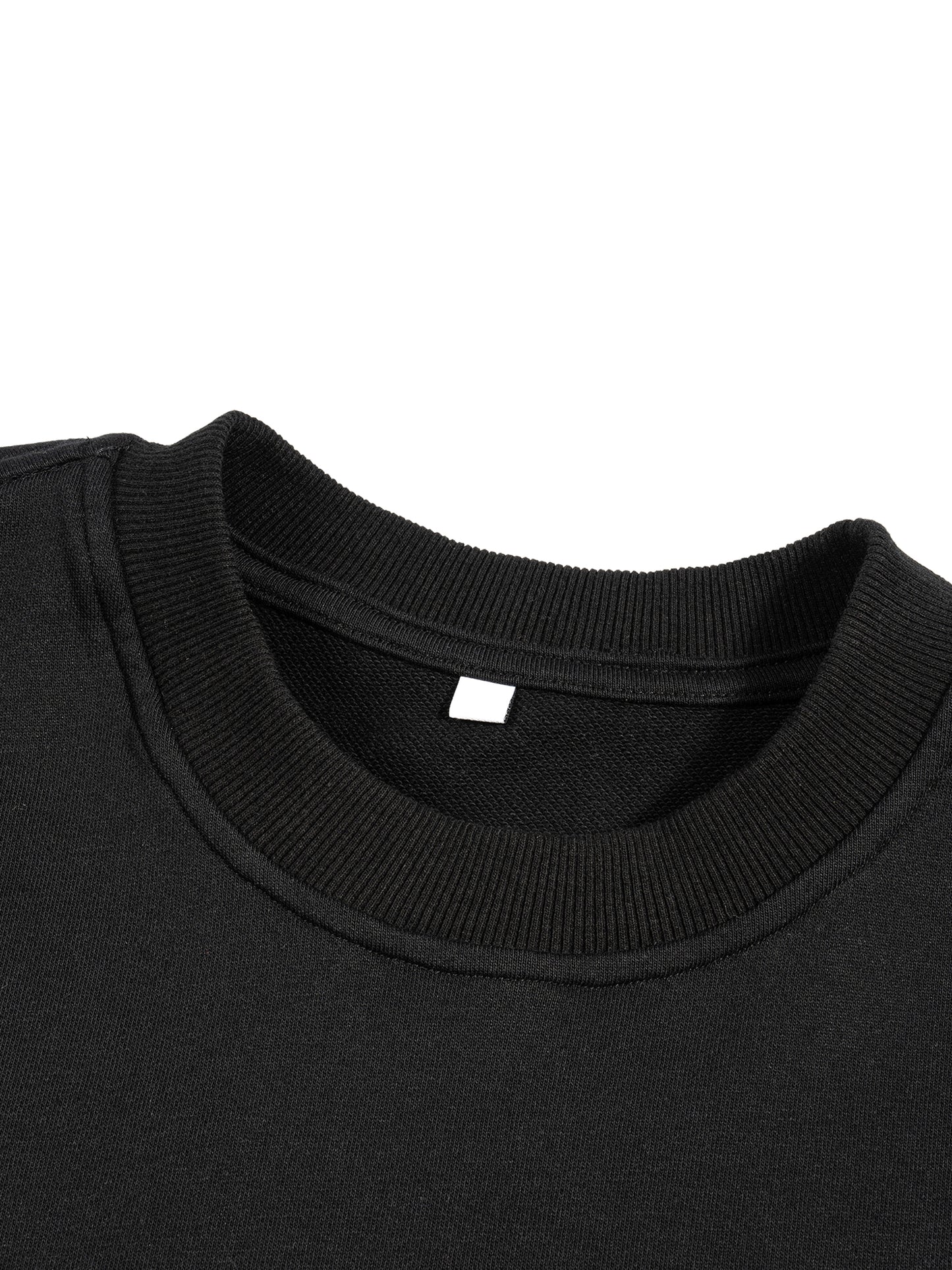 Flat lay of the sustainable Future-Homme daily uniform French Terry boxy tank top in 340 GSM in black frontside collar on a white background