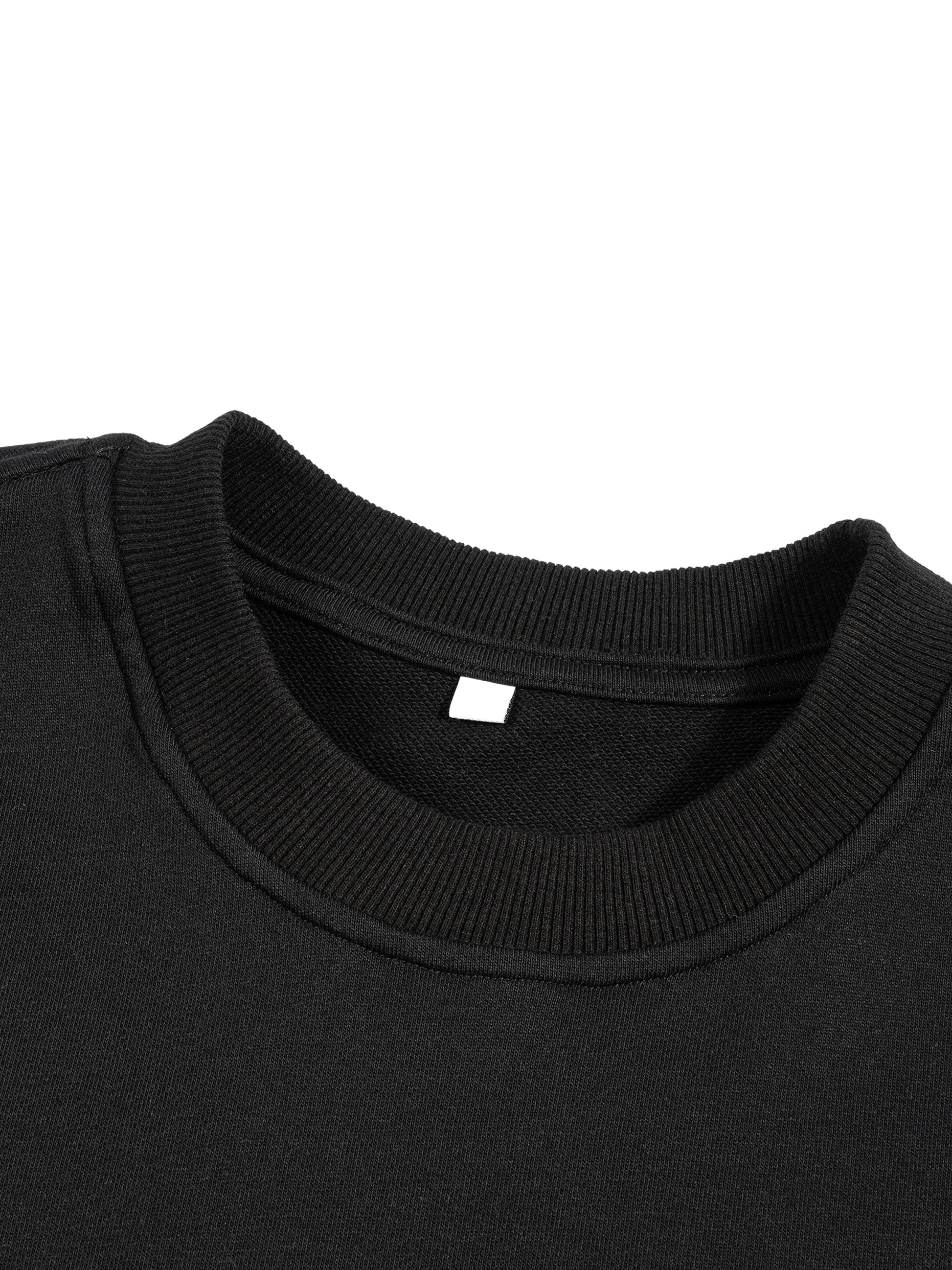 Flat lay of the sustainable Future-Homme daily uniform French Terry boxy tank top in 340 GSM in black frontside collar on a white background