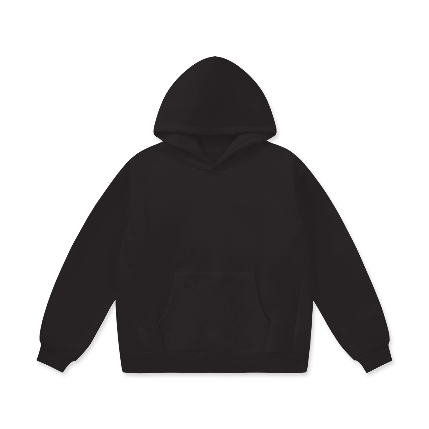 Black hoodie on a white background