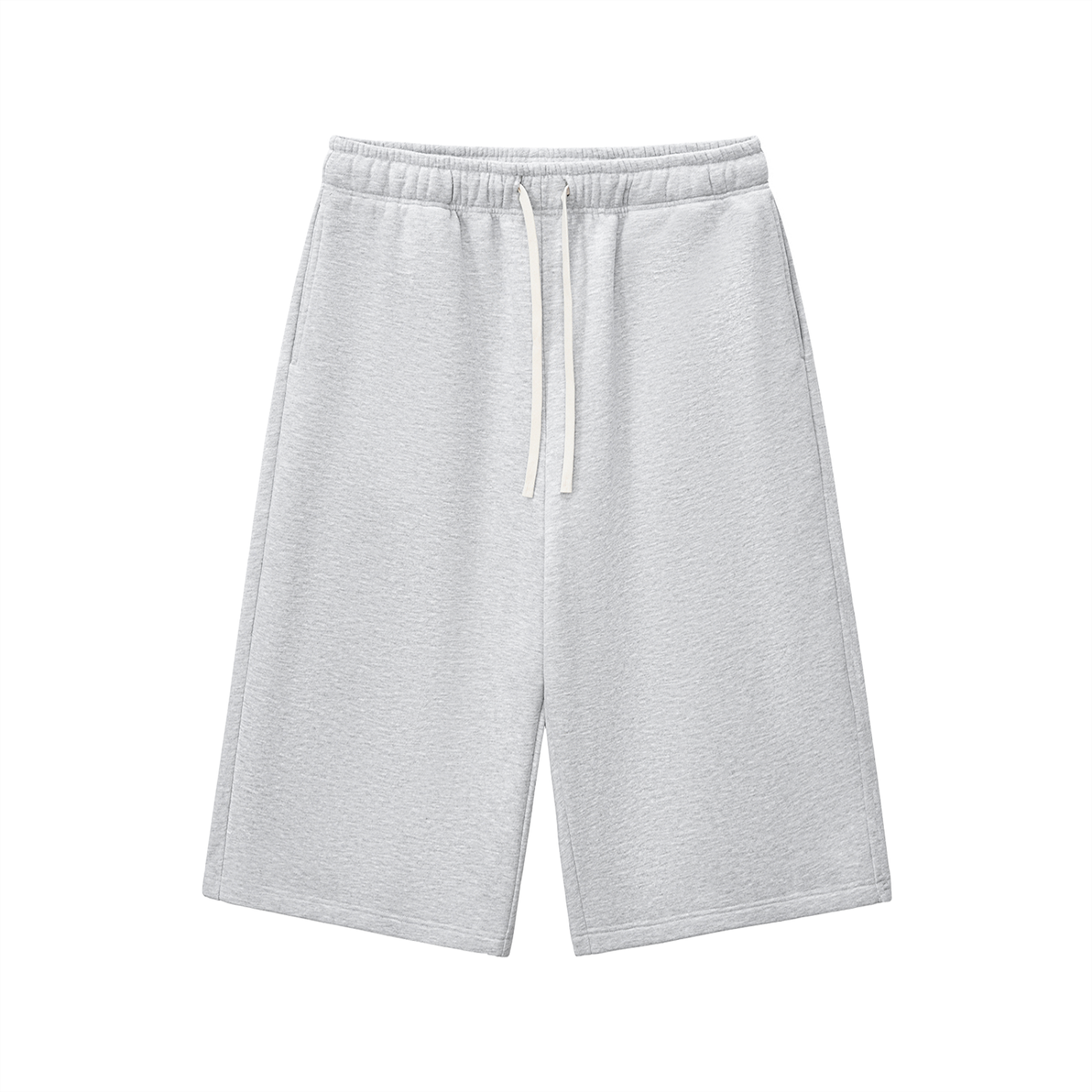 A Future-Homme three quarter length sweatpant in 350 GSM in Flower Gray, showing the Front Side on a White background.