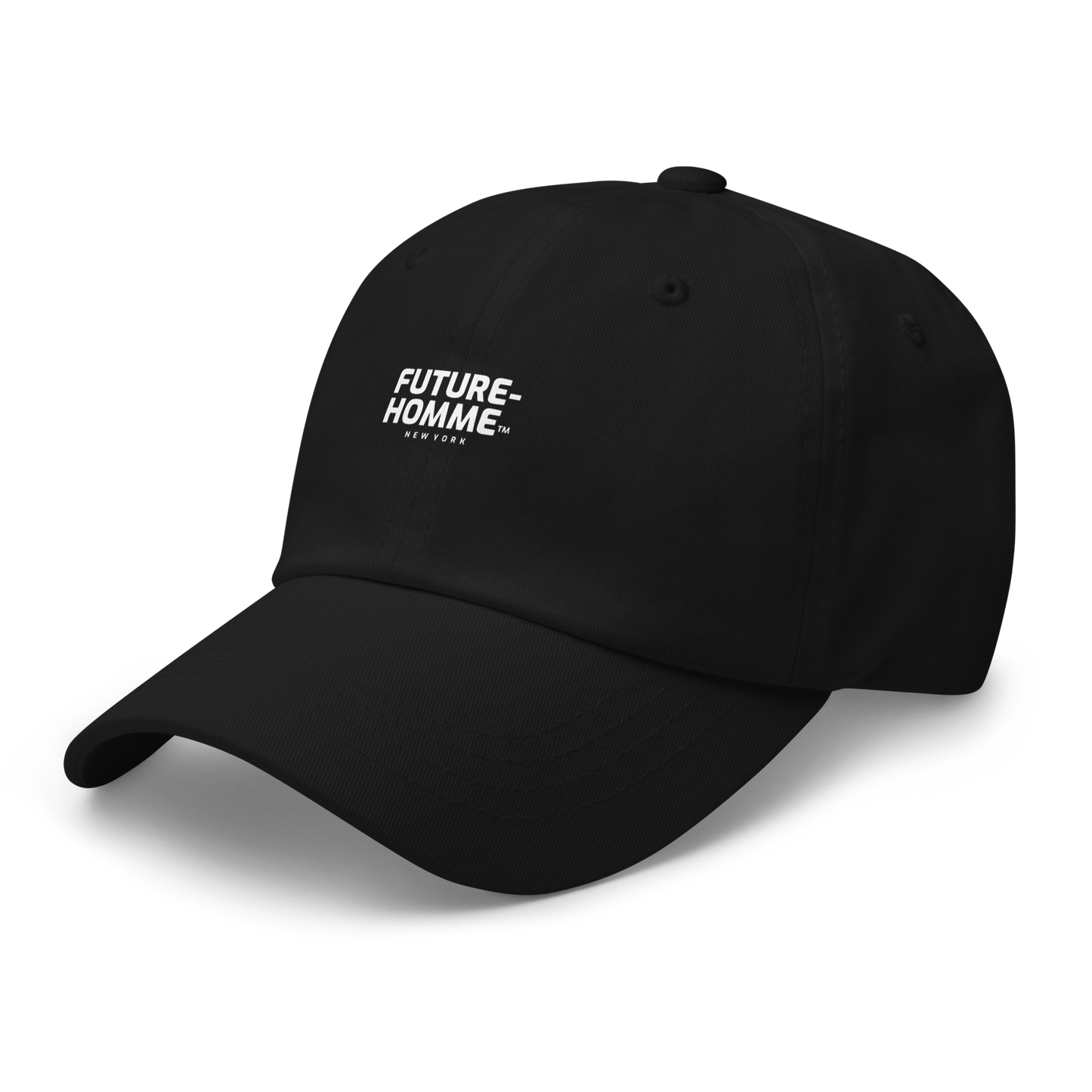 Black cap with 'FUTURE HOMME' logo on a white background