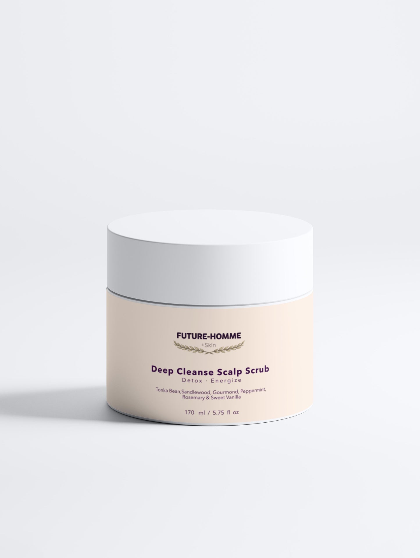 Jar of Future-Homme Deep Cleanse Scalp Scrub on a white background