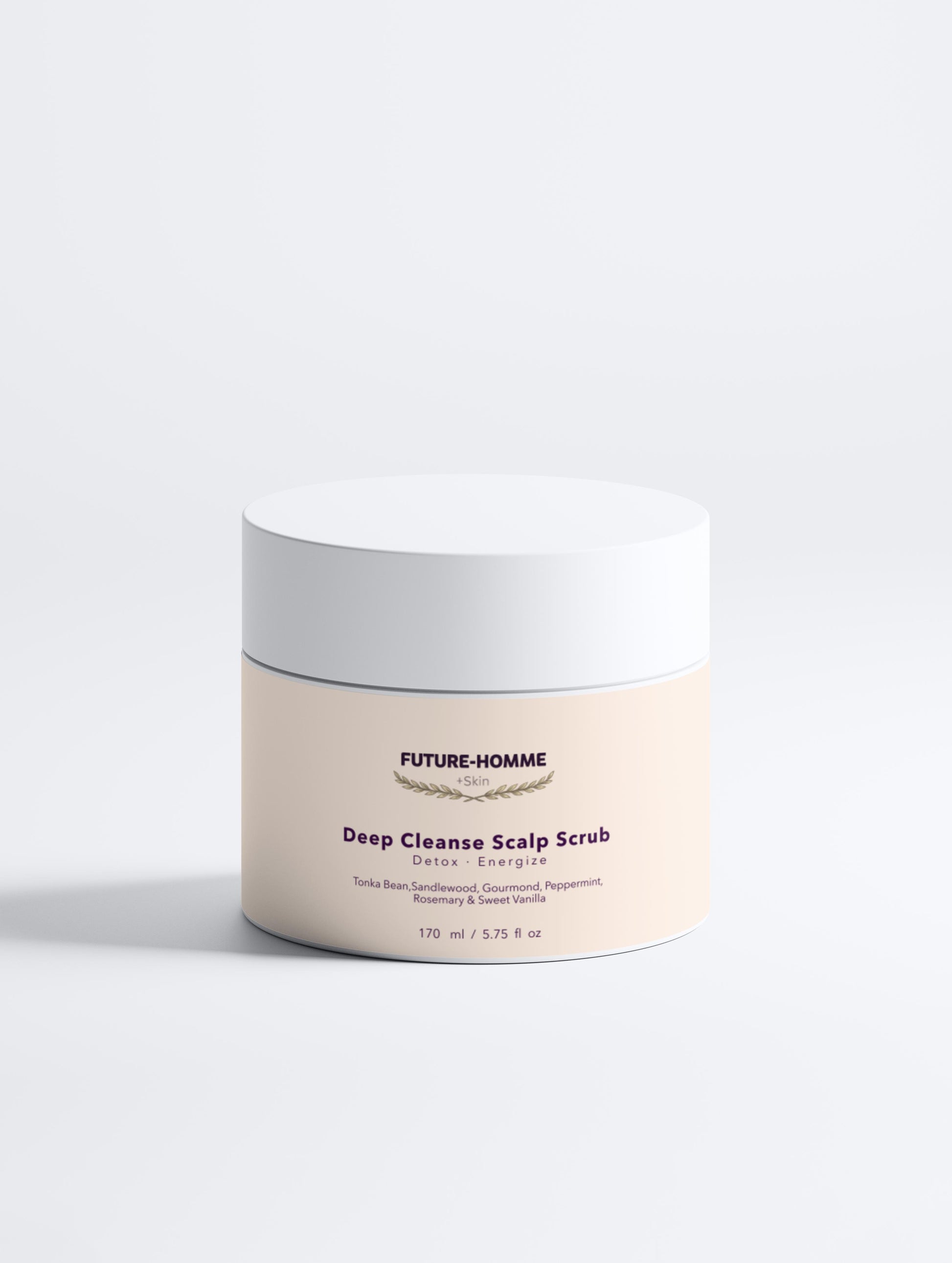 Jar of Future-Homme Deep Cleanse Scalp Scrub on a white background