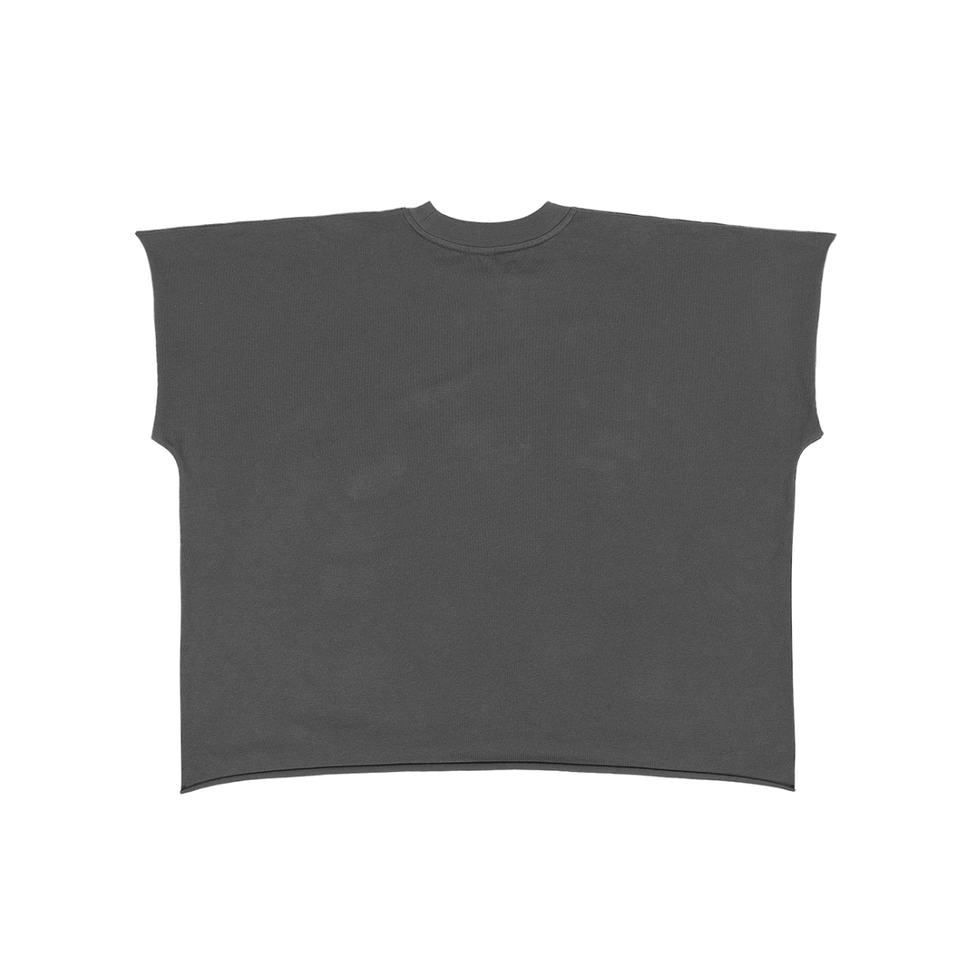Black sleeveless shirt on a white background