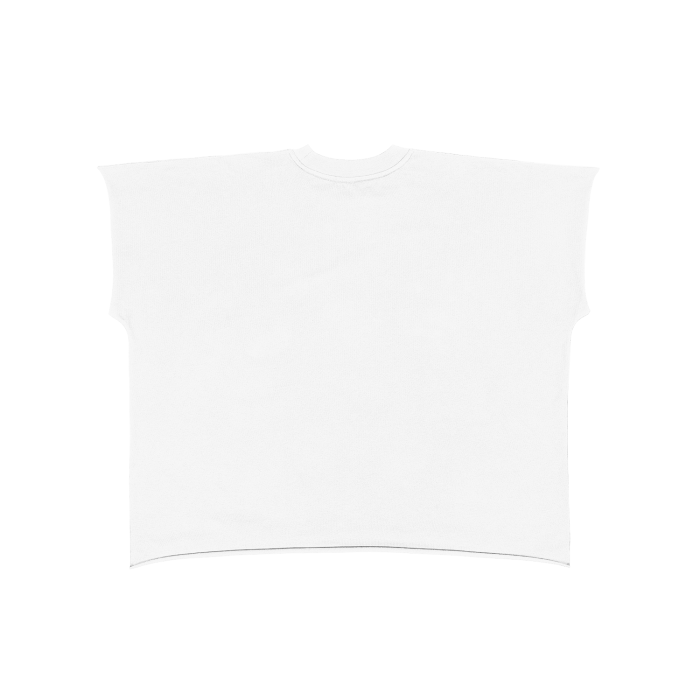 White t-shirt on a white background