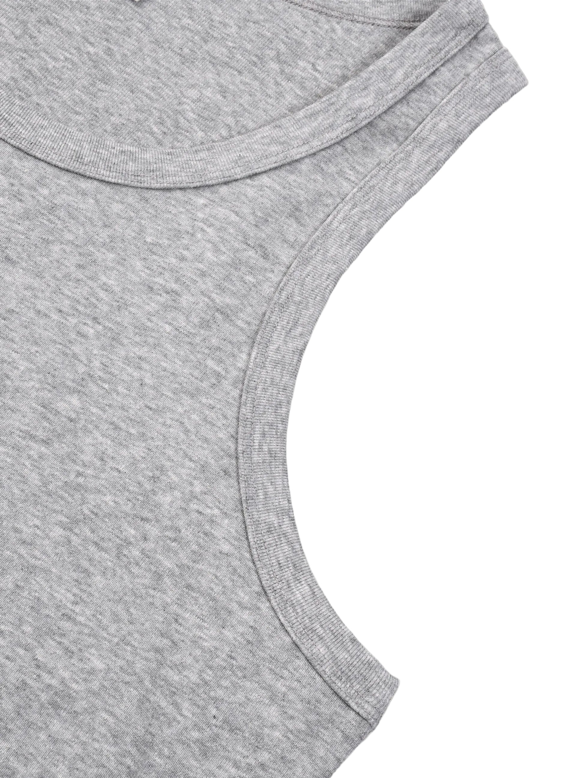 Gray tank top sleeve on a white background