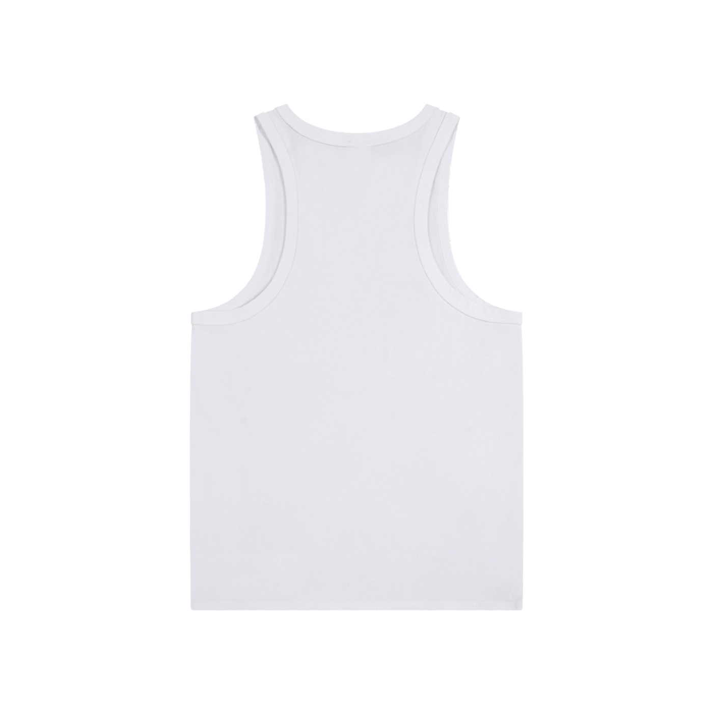 White tank top on a white background