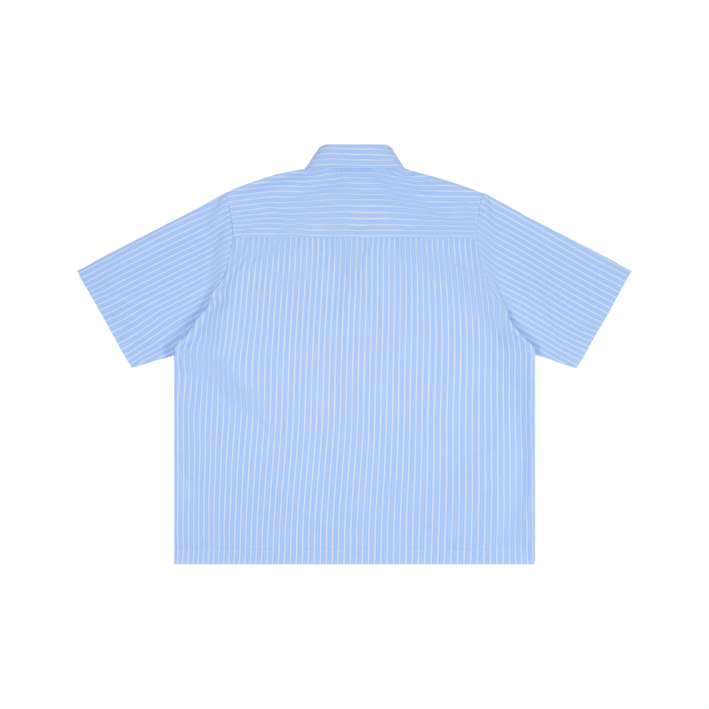 Light blue striped shirt on a white background