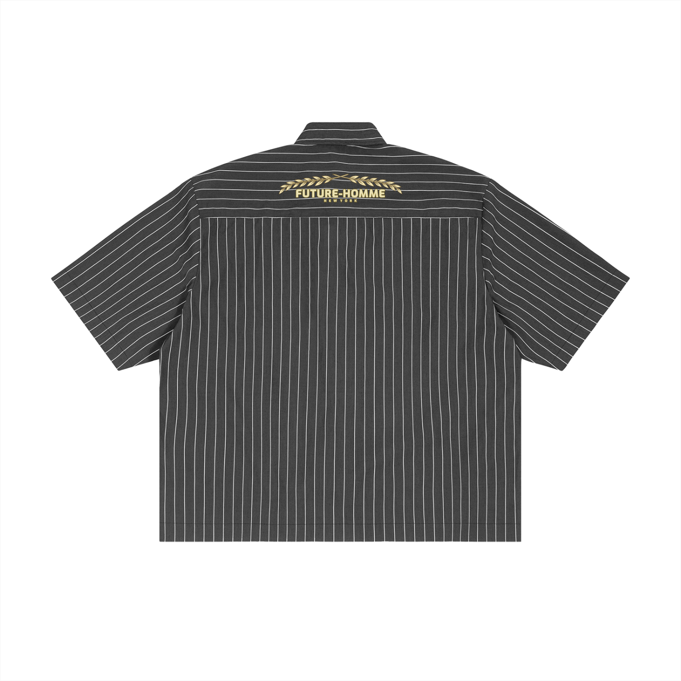 Black and white striped shirt on a white background