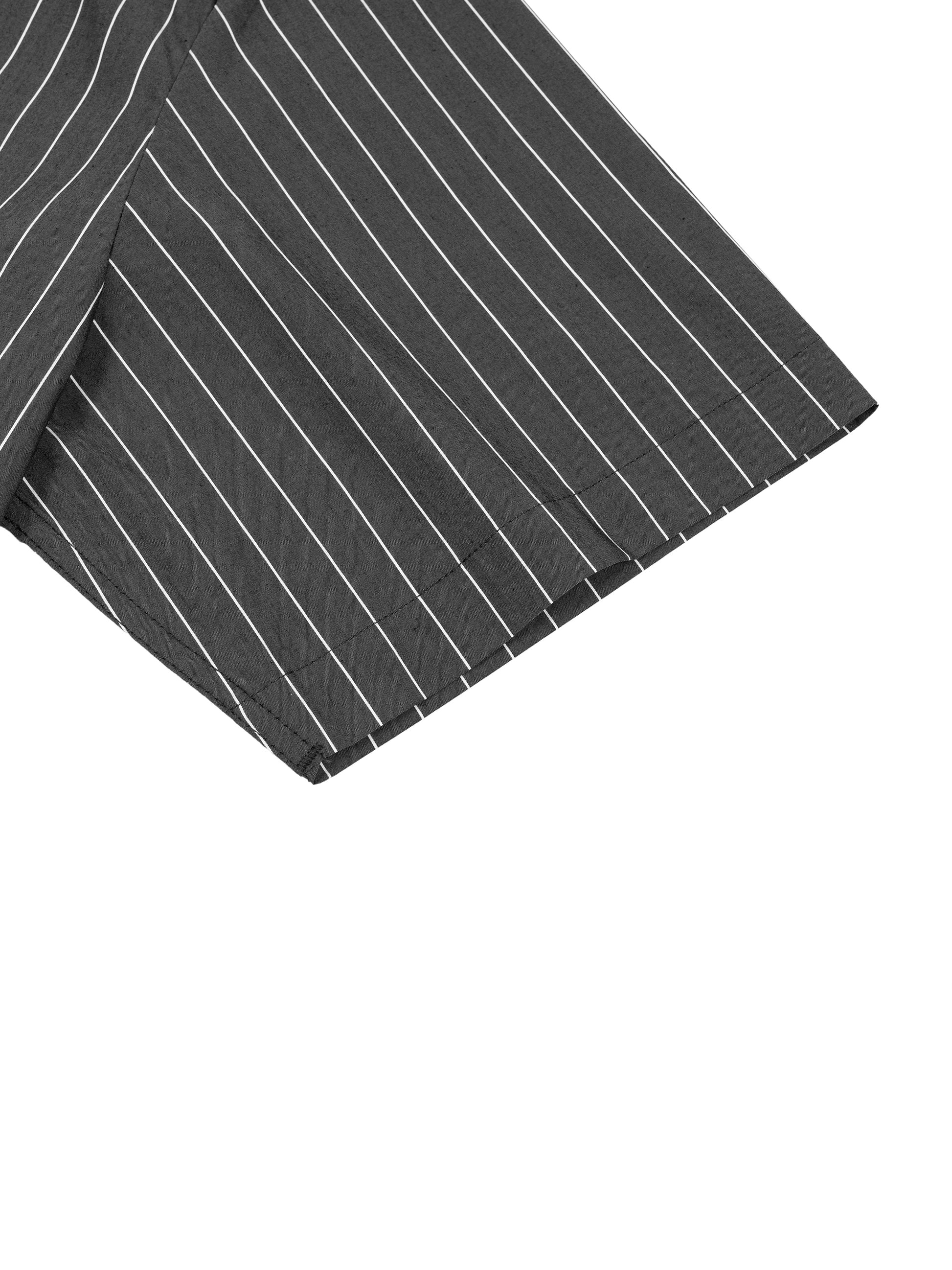 Black pinstripe fabric on a white background