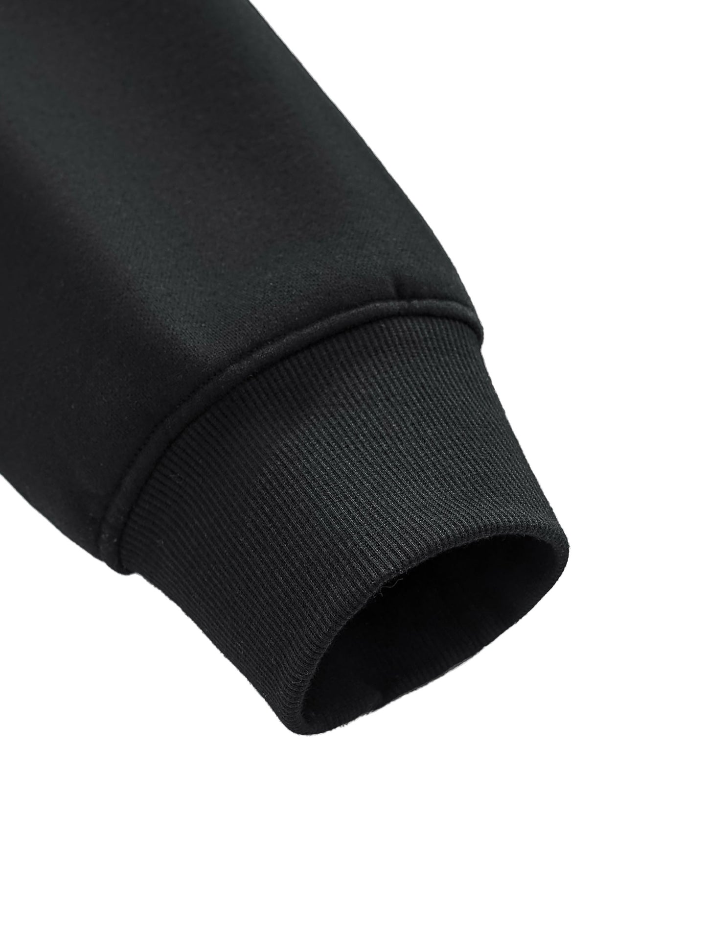 Future-Homme Fleece Please Close-up of a black sleeve on a white background