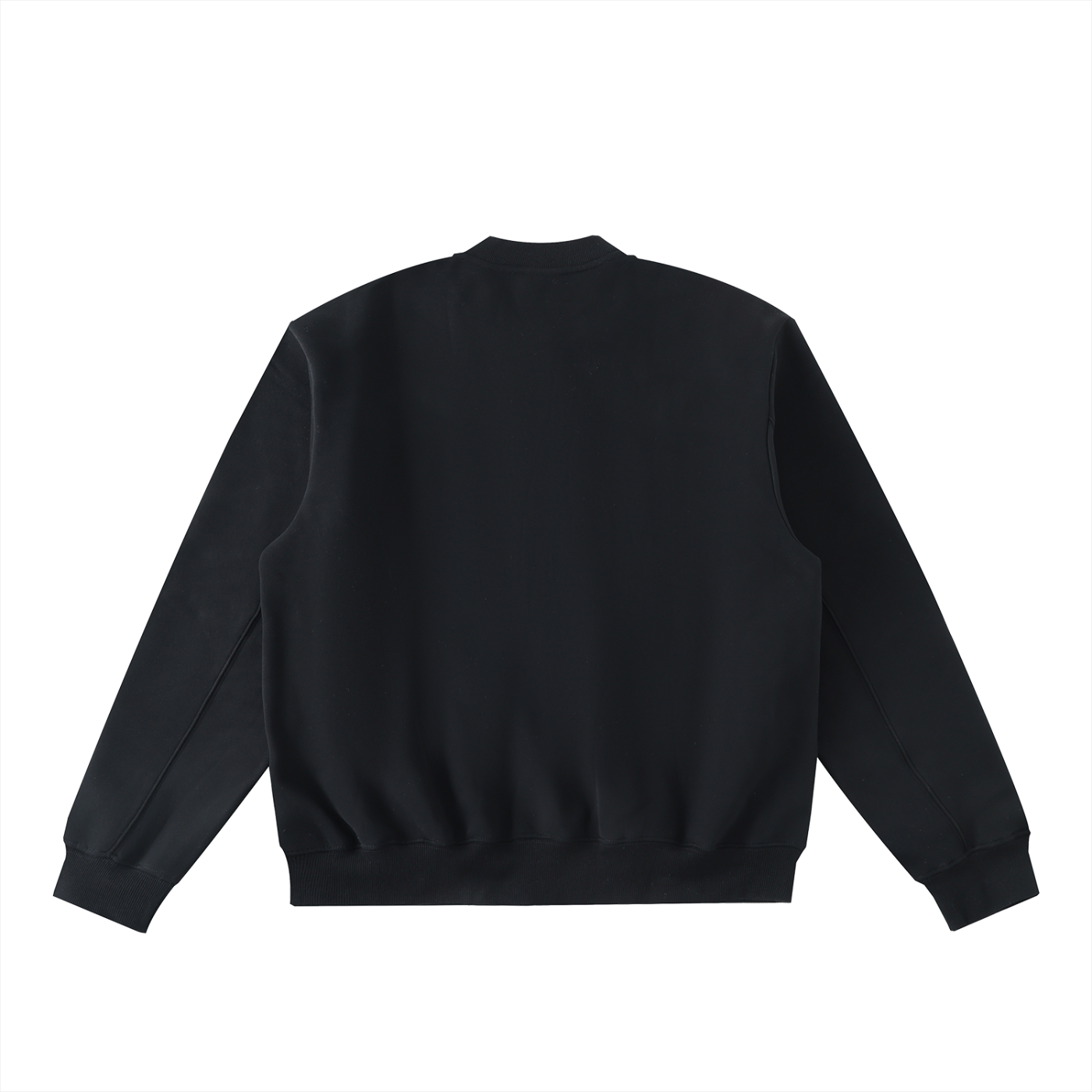 Future-Homme Fleece Please Varsity Jacket in black/back on a white background. 