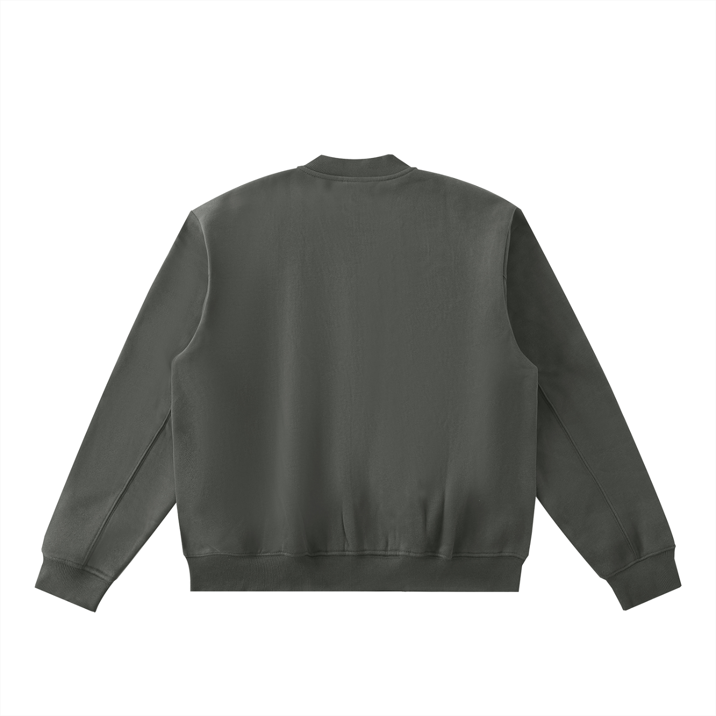 Future-Homme Fleece Please Varsity Jacket dark gray/back on a white background. 