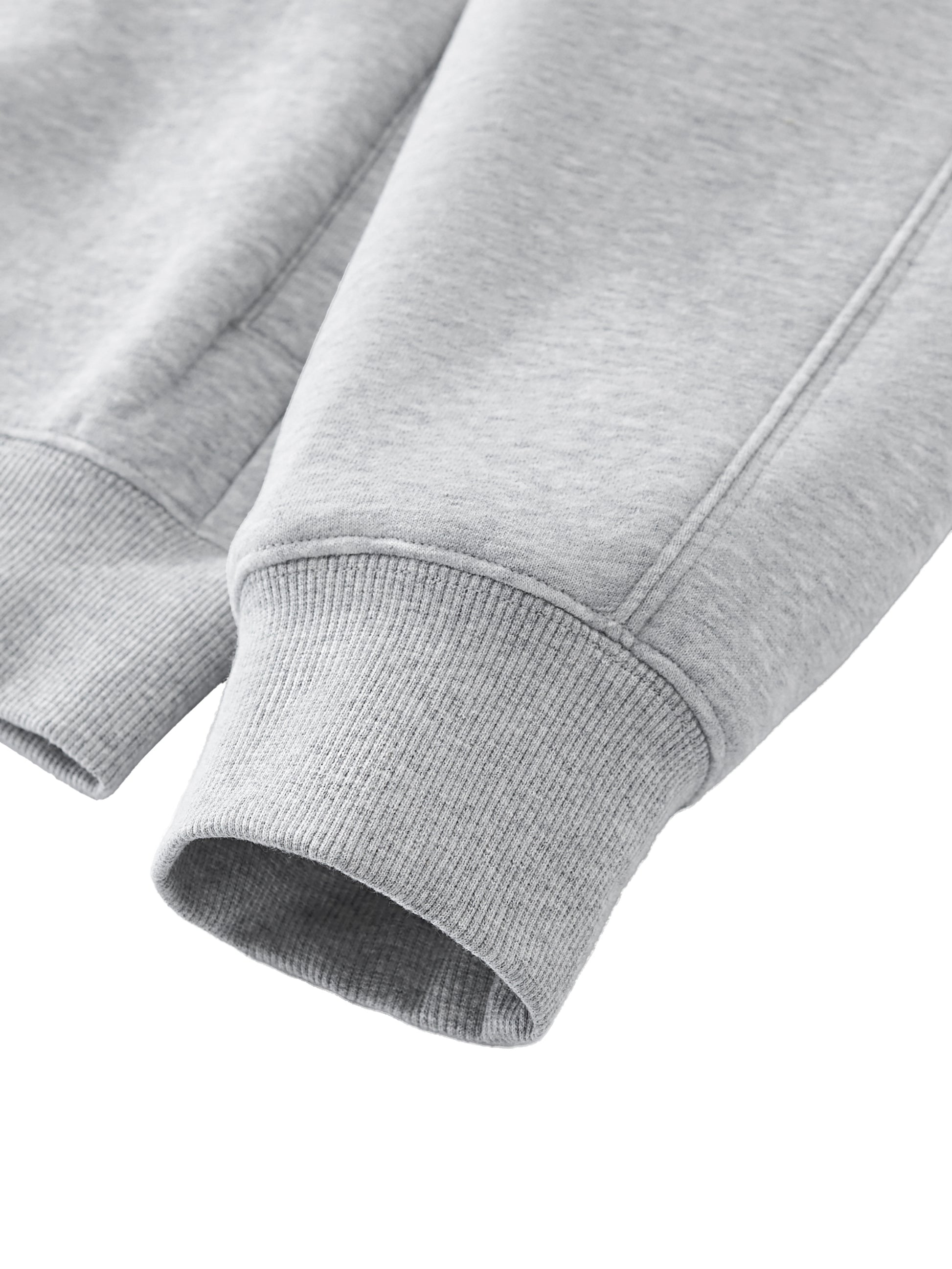Future-Homme Fleece Please Varsity Jacket cuff close up on a white background. 