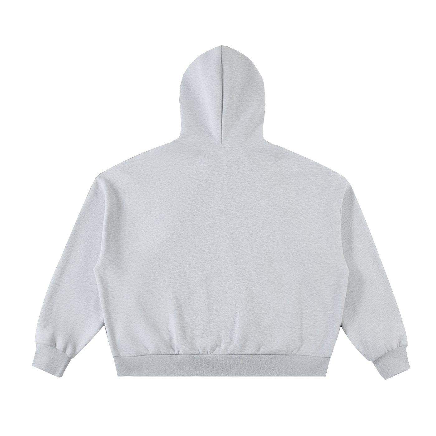 Future-Homme Fleece Please Full Zip Hoodie flay lay backside flower gray on a white background. 