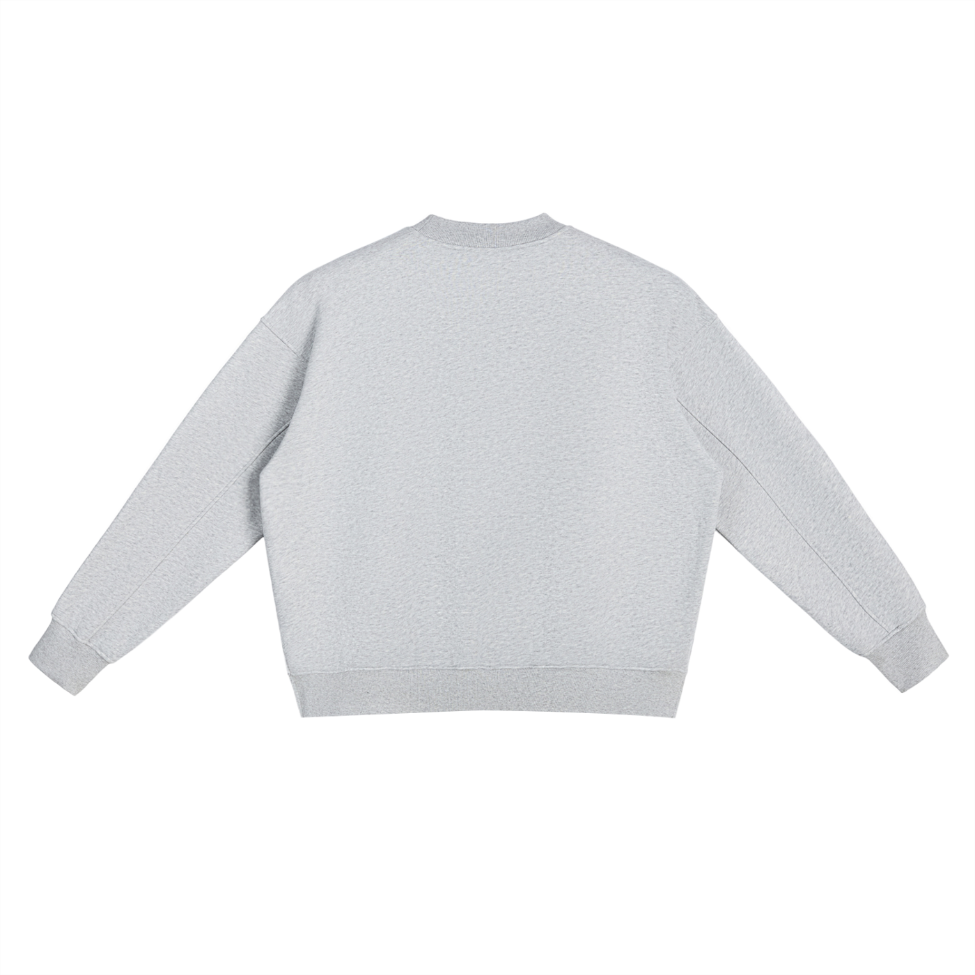 Future-Homme Fleece Please Side Slit Pullover Light Gray/back on a white background. 