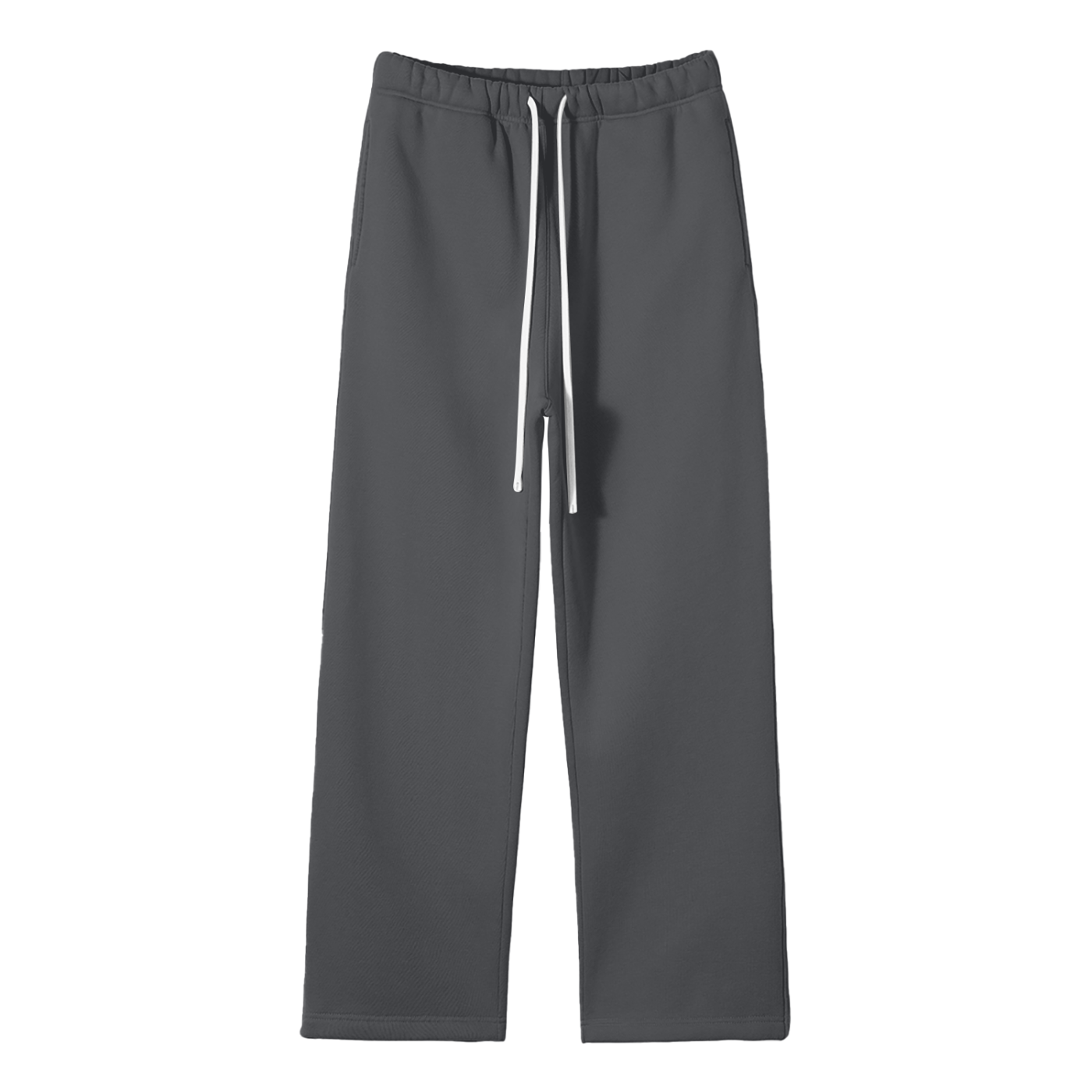 Future-Homme Fleece Please Straight Leg Pants Dark Gray/front in 360 GSM on a white background. 