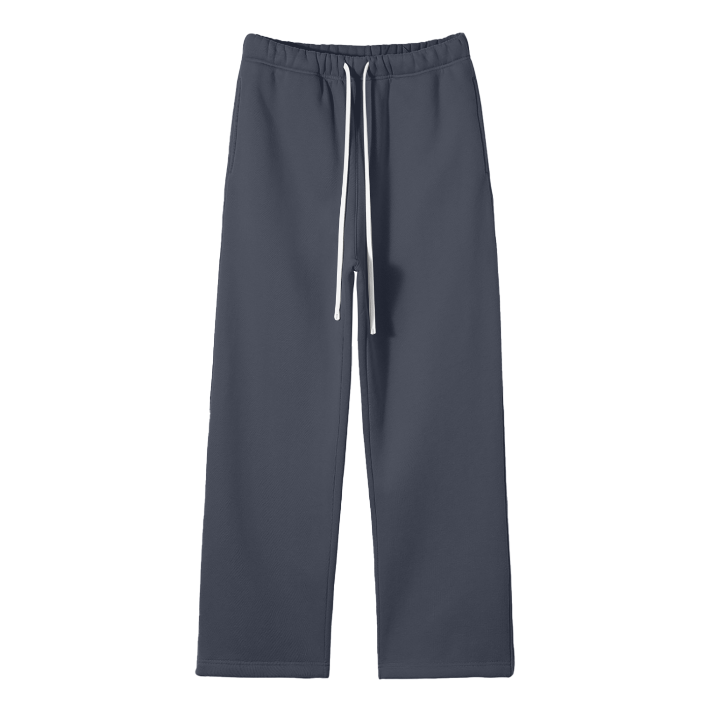 Future-Homme Fleece Please Straight Leg Pants Navy Blue/front in 360 GSM on a white background. 