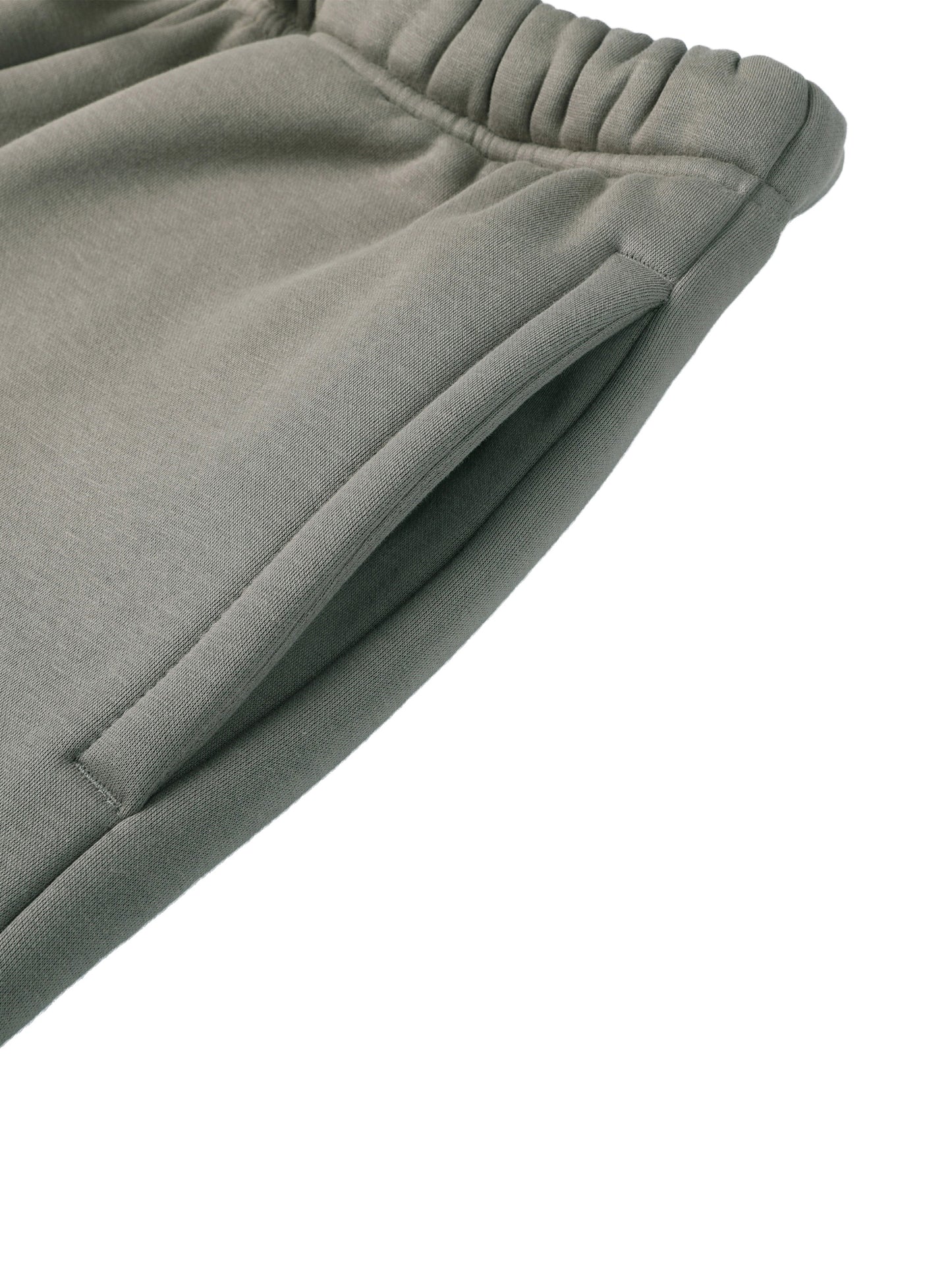 Future-Homme Fleece Please Close-up of gray sweatpants on a white background