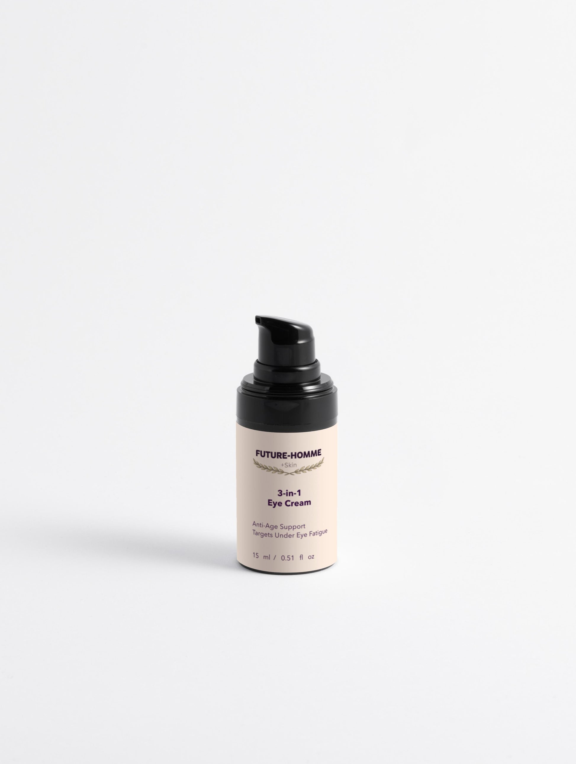 Skincare bottle labeled 'Future-Homme' on a white background