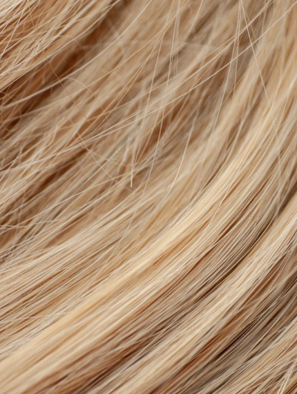 Close-up of blonde hair strands