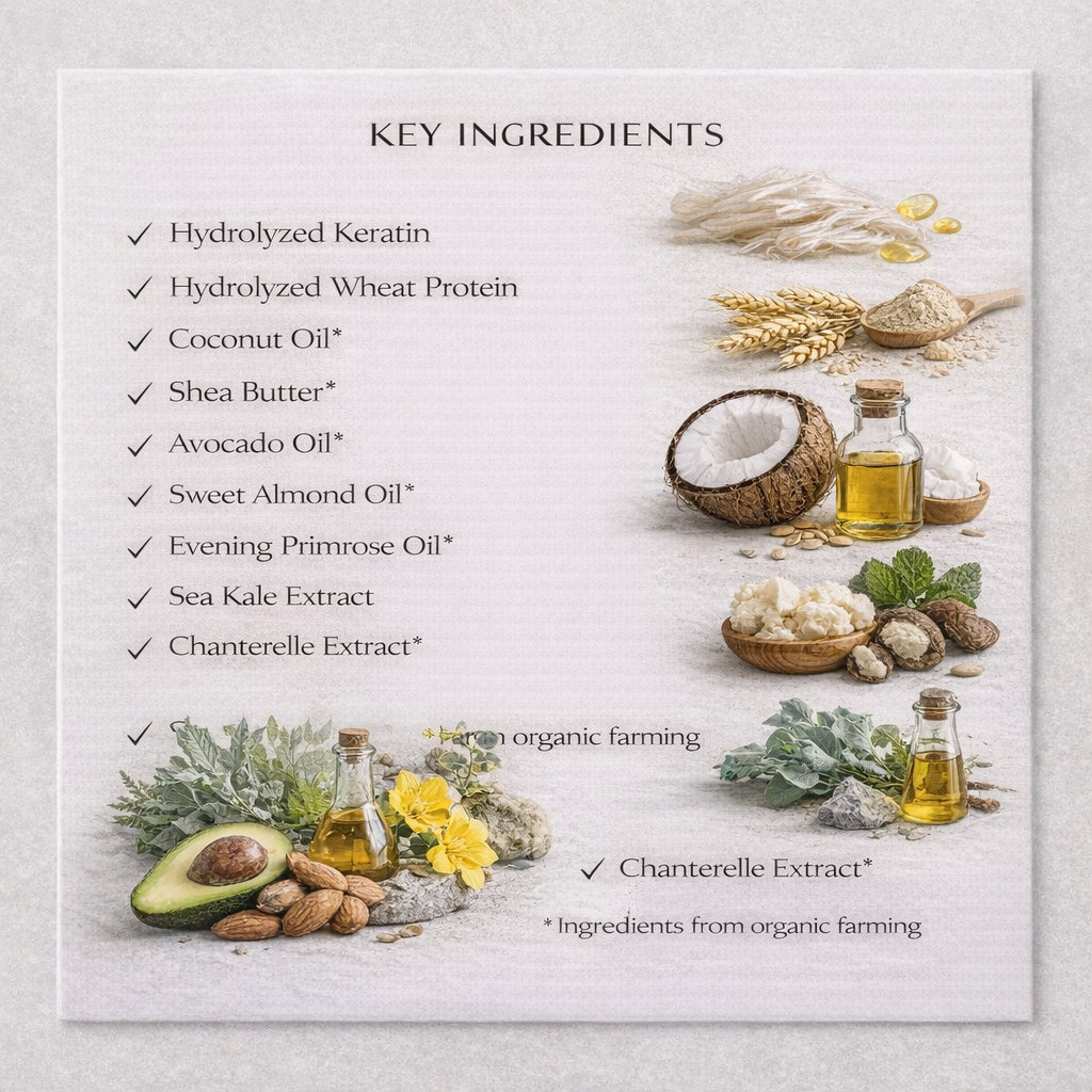 List of key ingredients with corresponding images on a light gray background