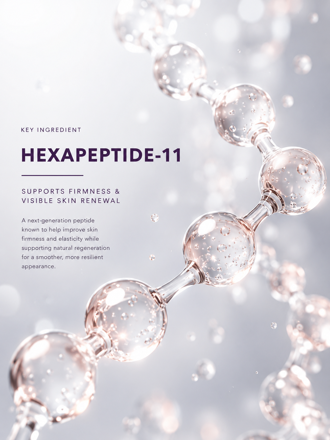 Hexapeptide-11 molecular structure with text on a light background