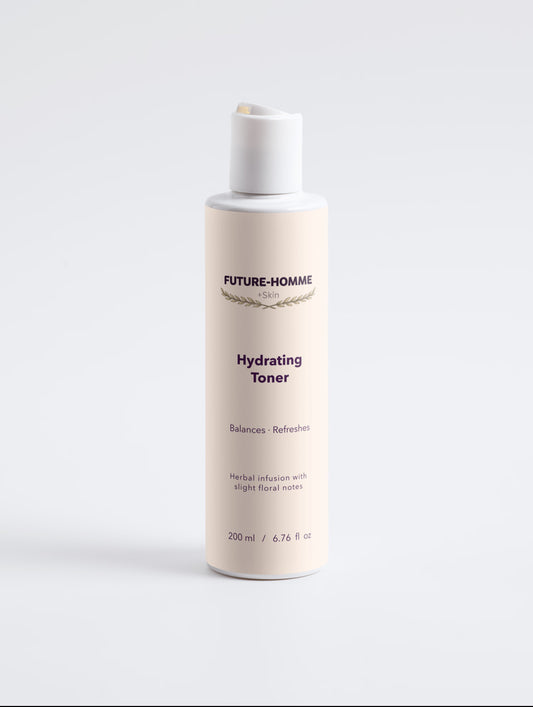 Future-Homme Hydrating Toner bottle on a white background