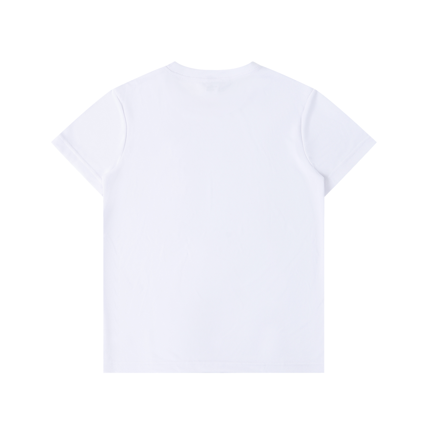 Plain white t-shirt on a light gray background