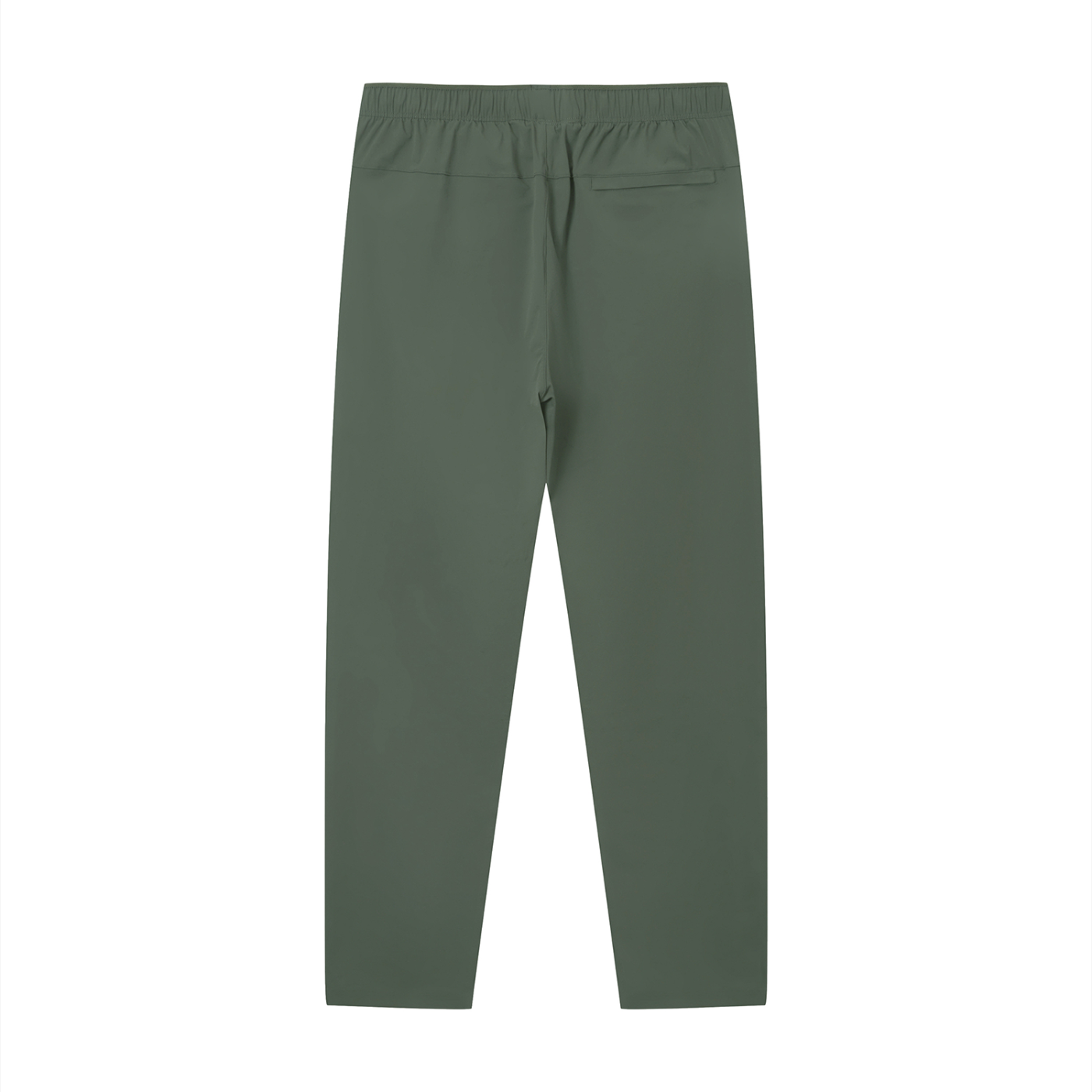 Back of Army Green pants on a white background