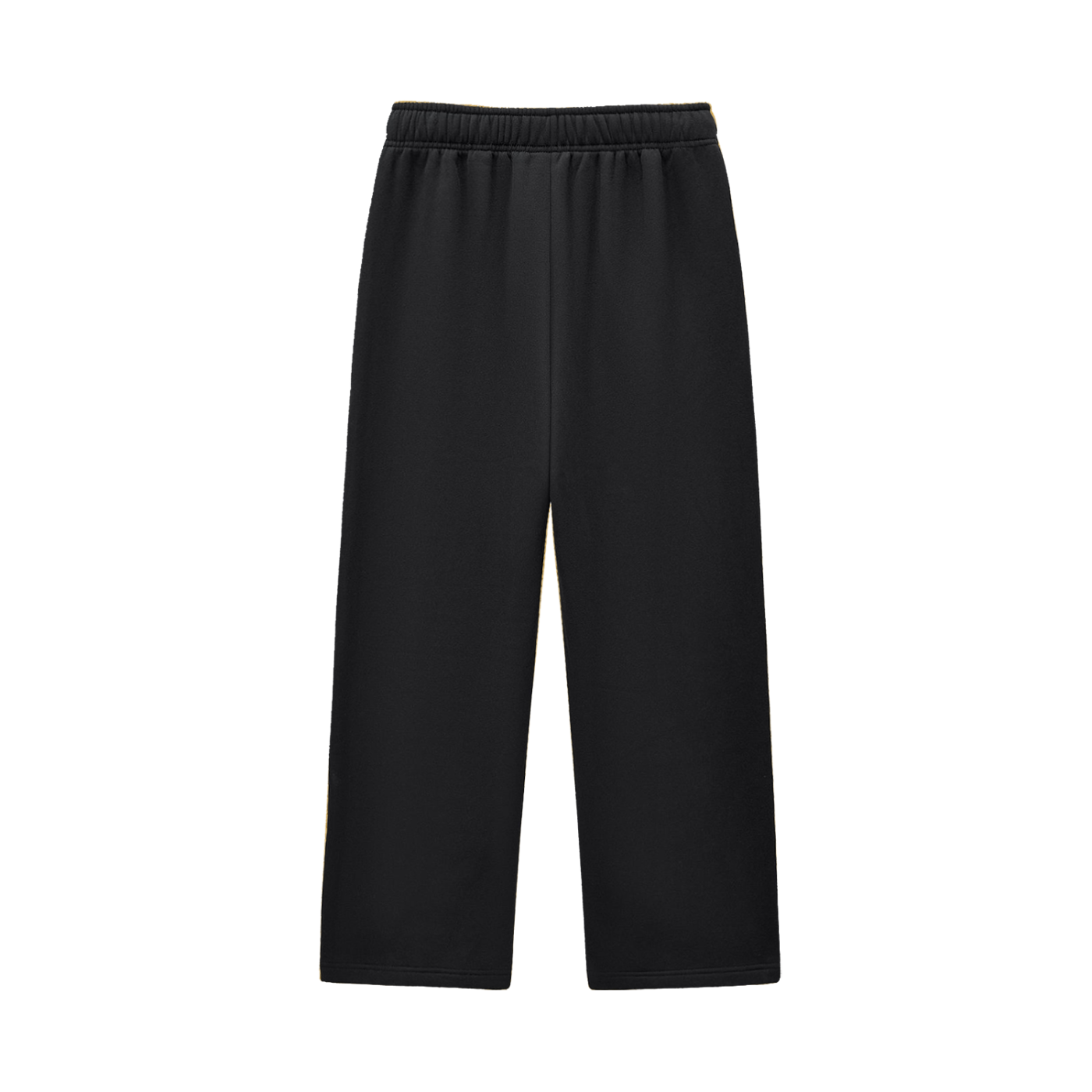 Back of black pants on a white background