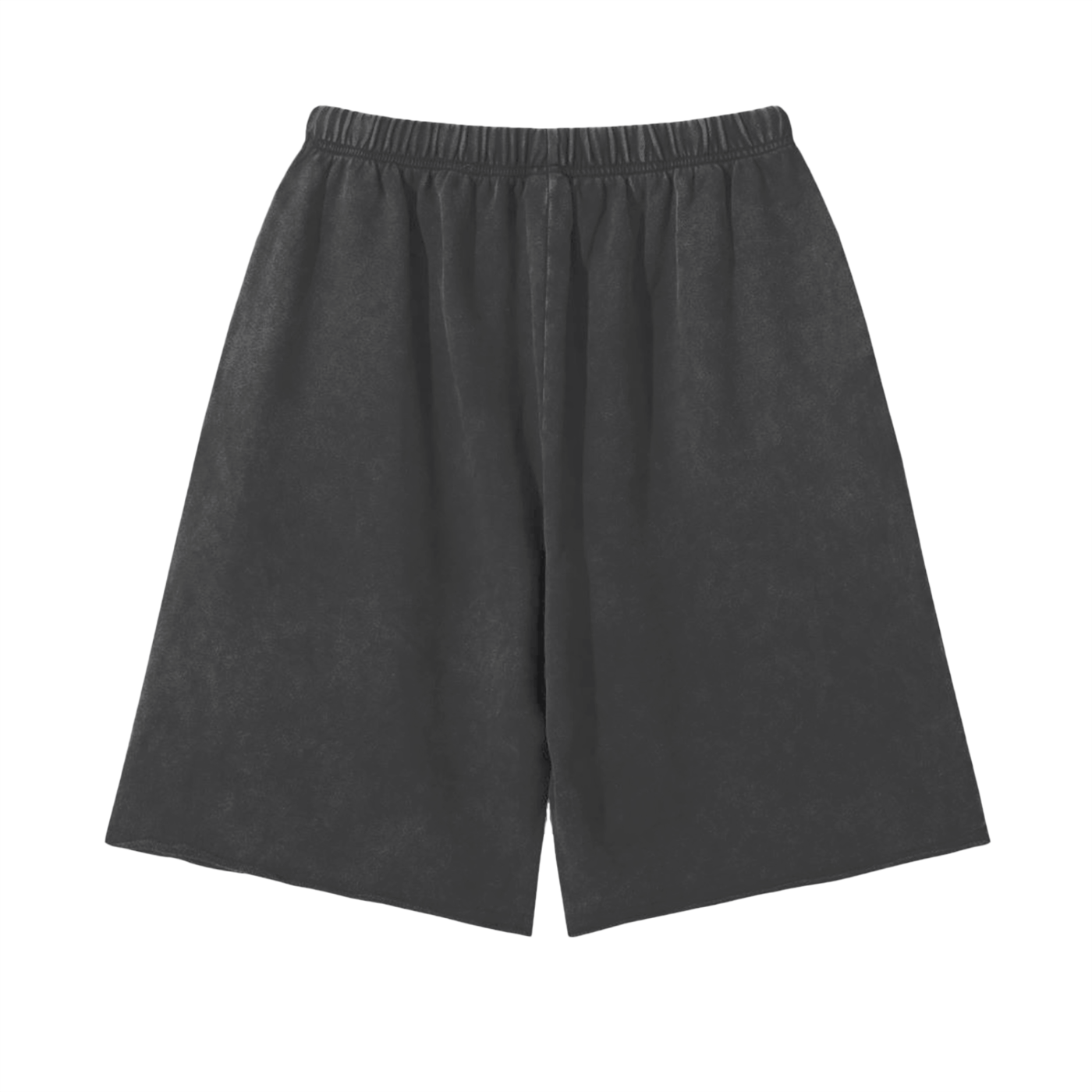 back of black shorts on a white background 
