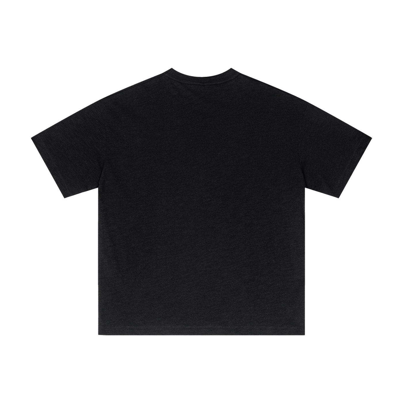 Black t-shirt on a white background