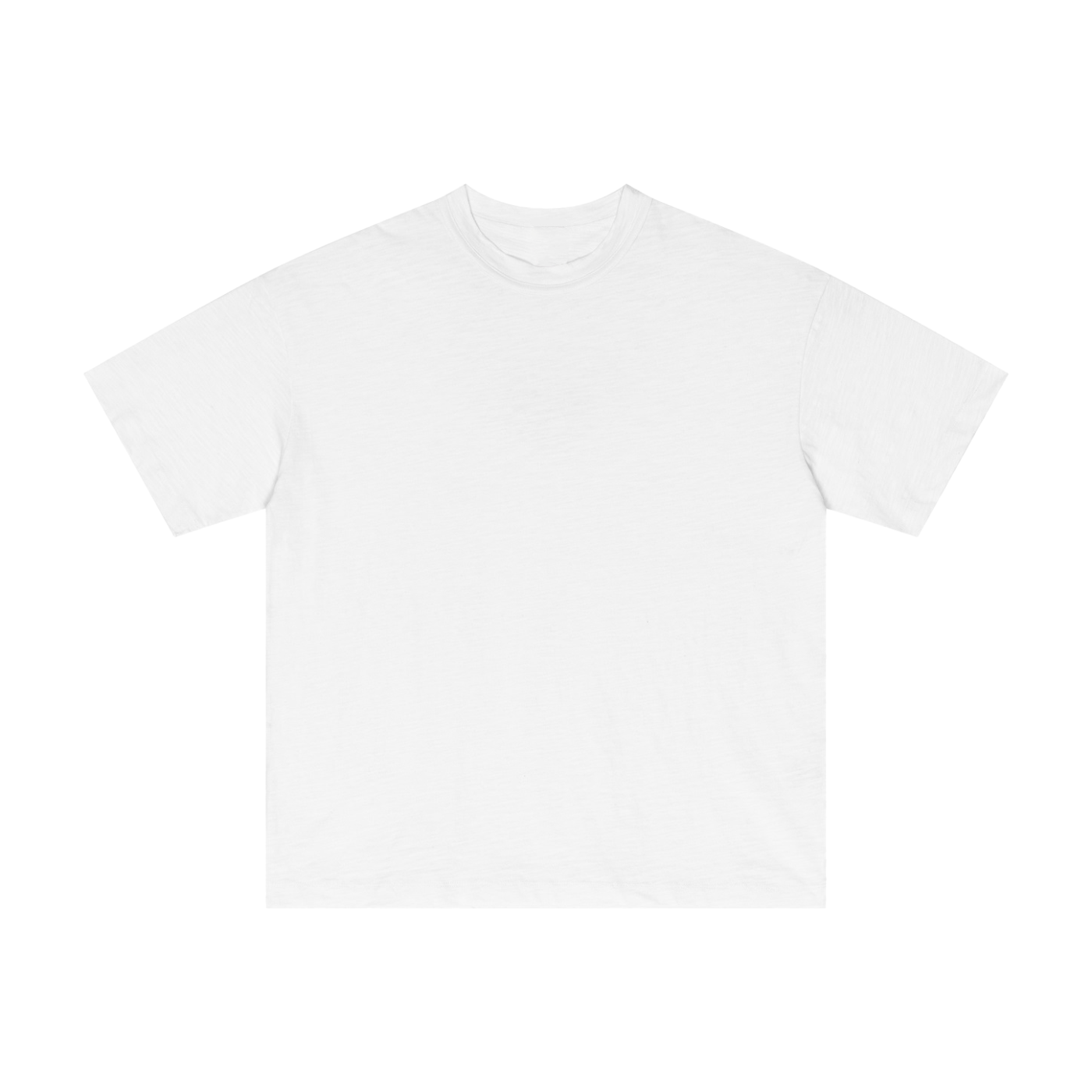 Plain white t-shirt on a light beige background