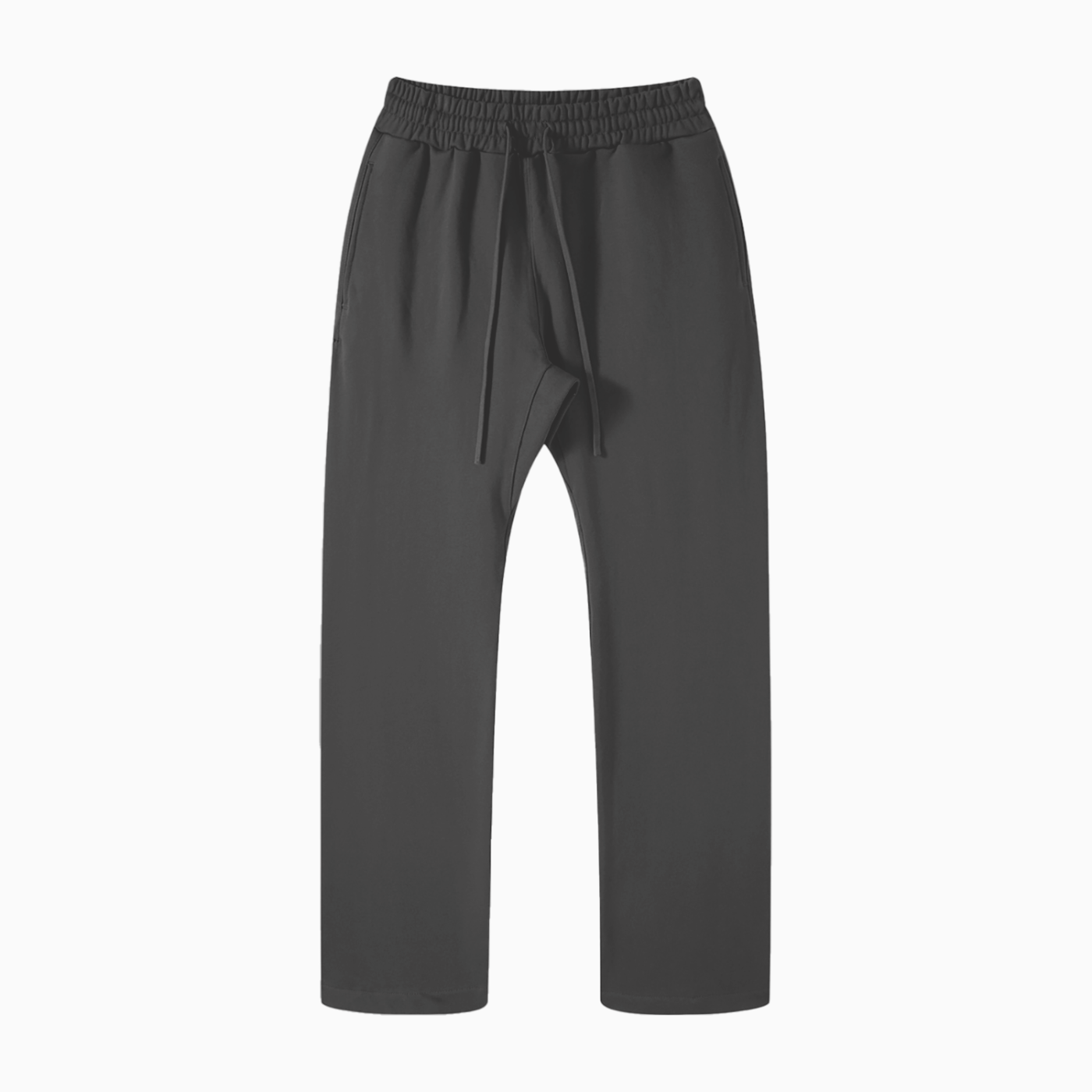 Dark gray pants on a white background